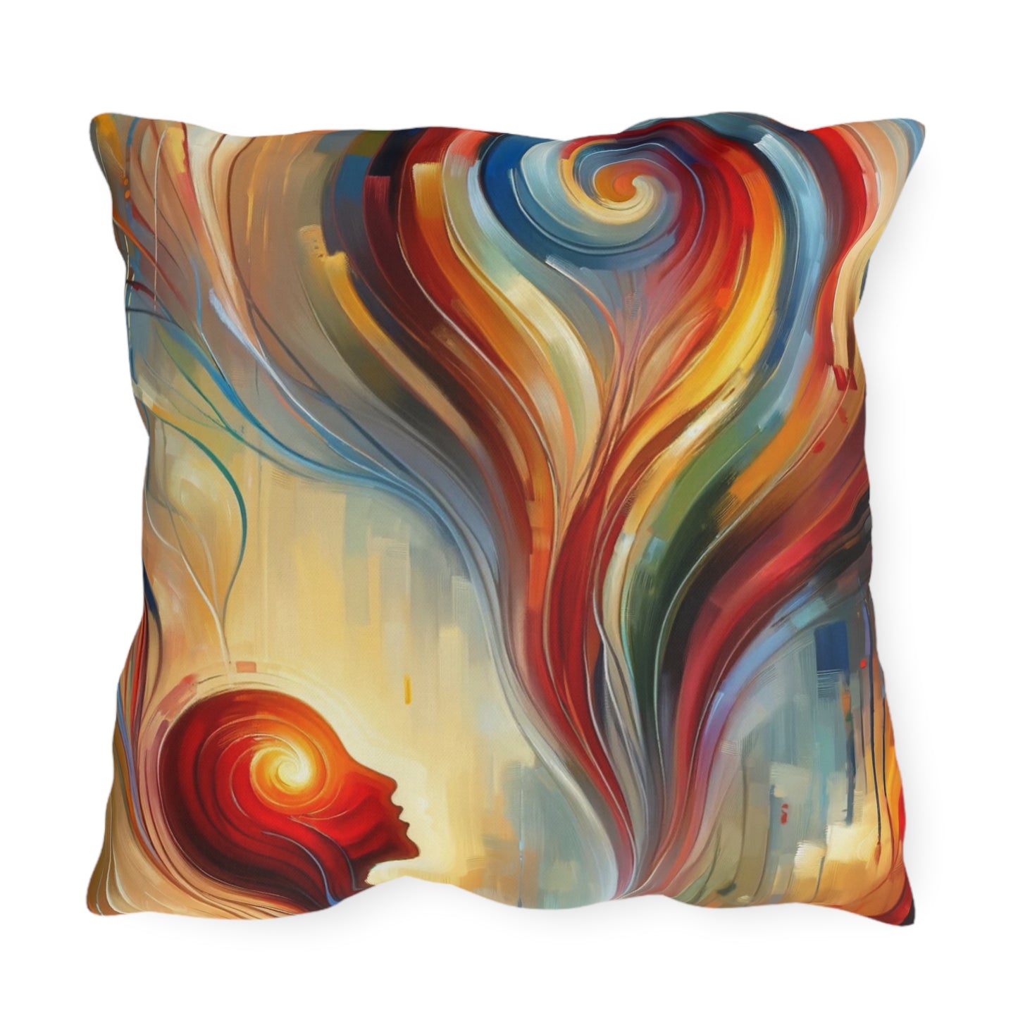 Empathetic Spiral Dialogue Outdoor Pillows