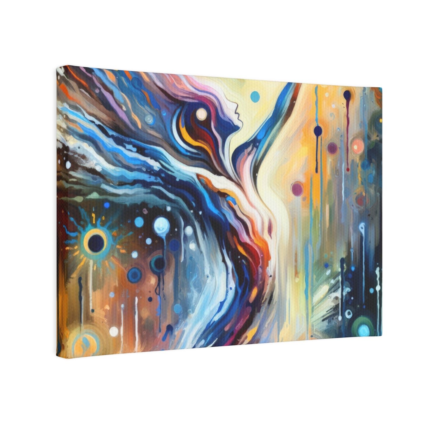 Journey Embrace Tachism Canvas Photo Tile
