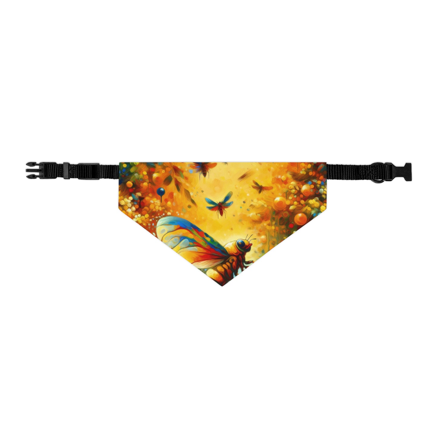 Seasonal Cicada Vibrance Pet Bandana Collar