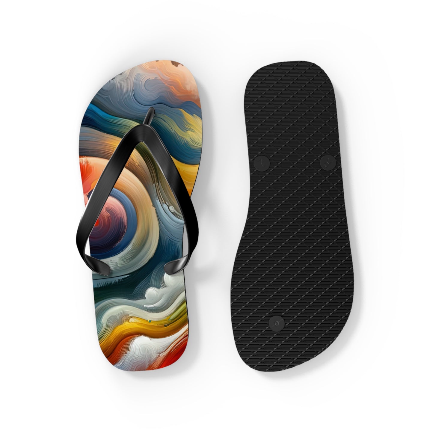 Empathetic Lifeline Abstract Flip Flops
