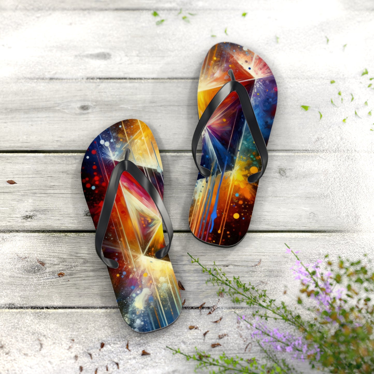 Prismatic Light Spectrum Flip Flops