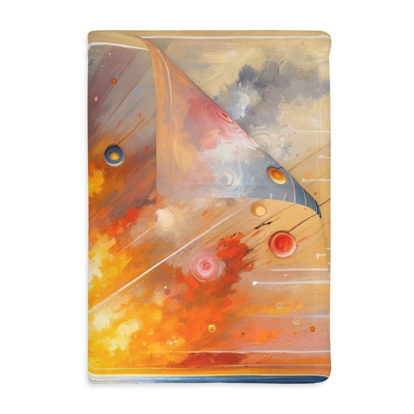 Luminous Abstract Tachism Velveteen Microfiber Blanket (Two-sided print)