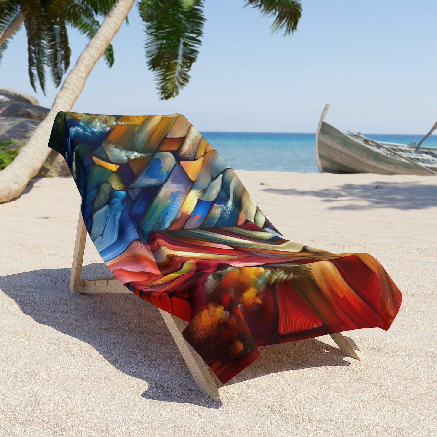 Anchored Tenets Abstraction Beach Towel