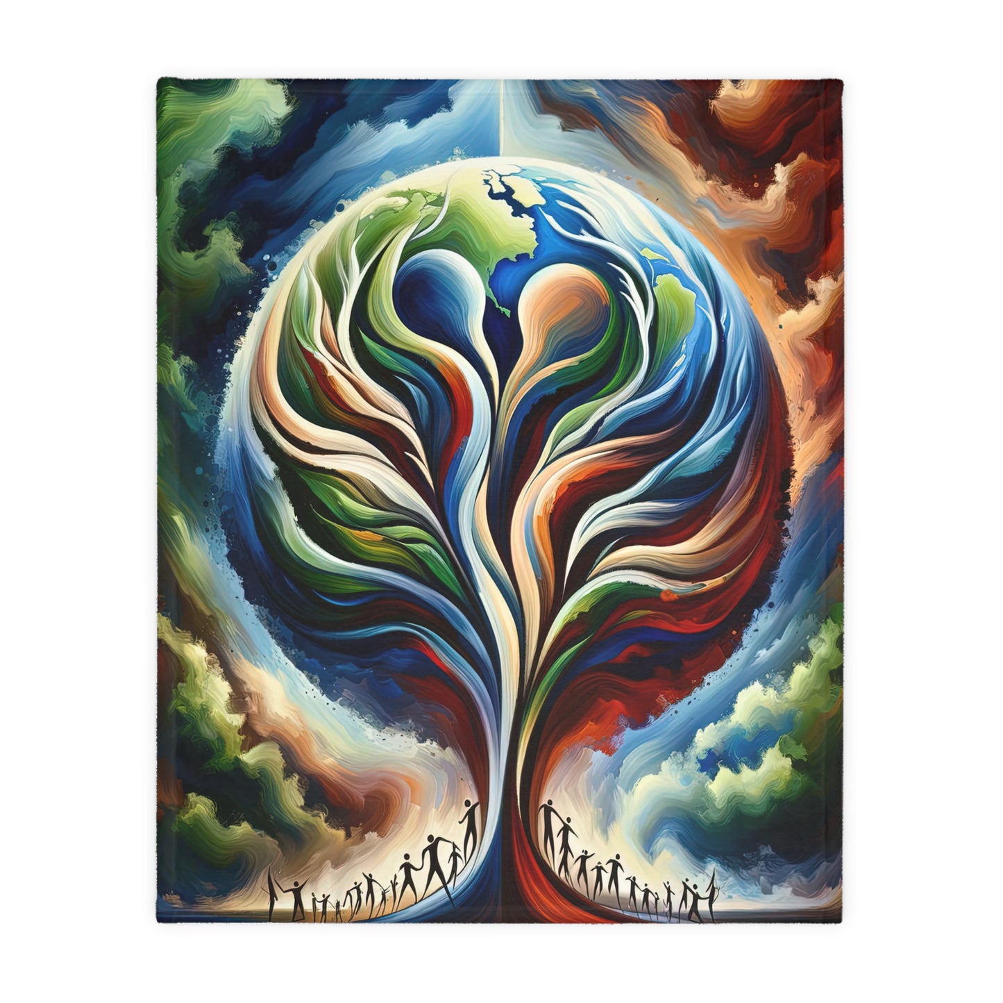 Interconnected Earth Advocates Velveteen Microfiber Blanket (Two-sided print)