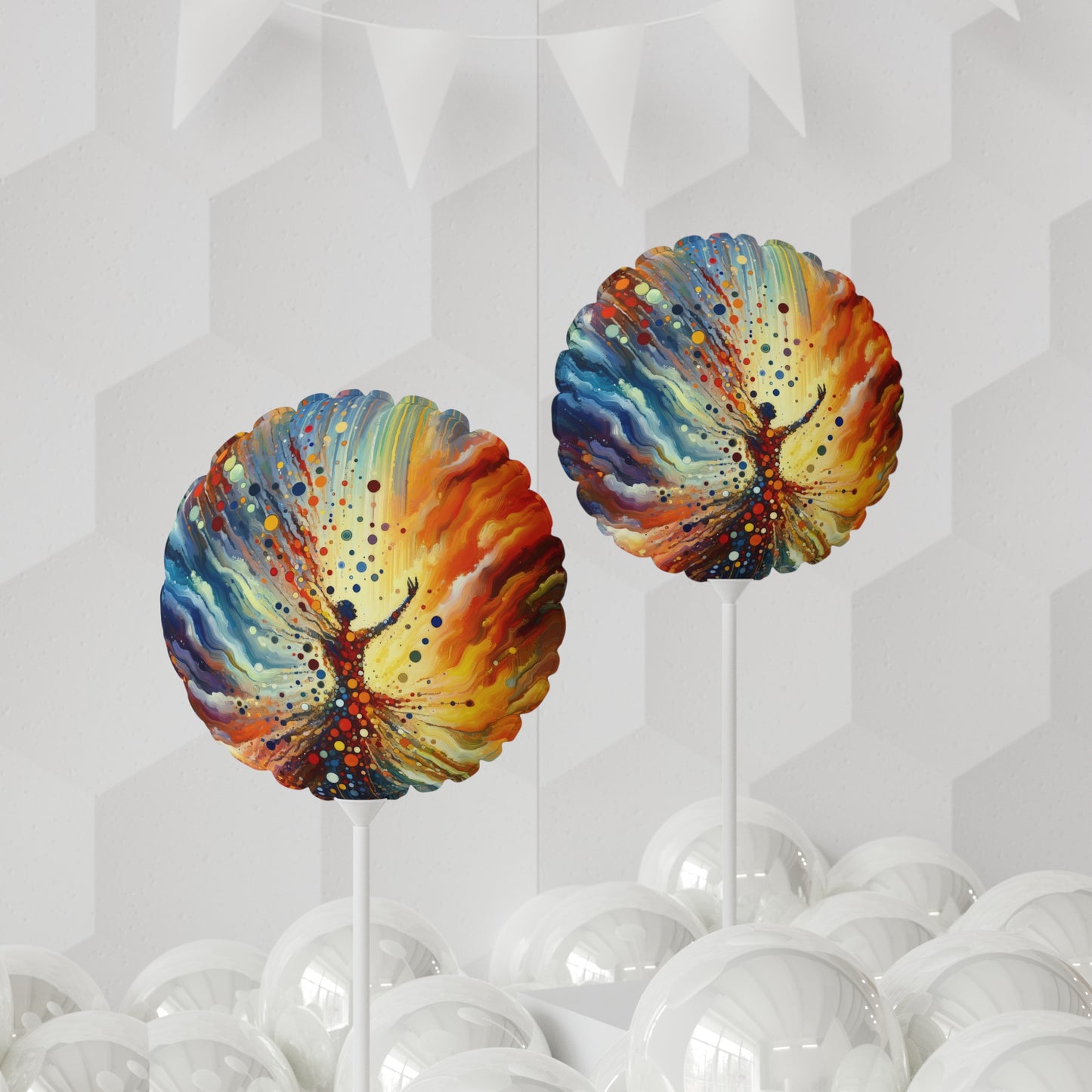 Vibrant Growth Symphony Balloon (Round and Heart-shaped), 11"