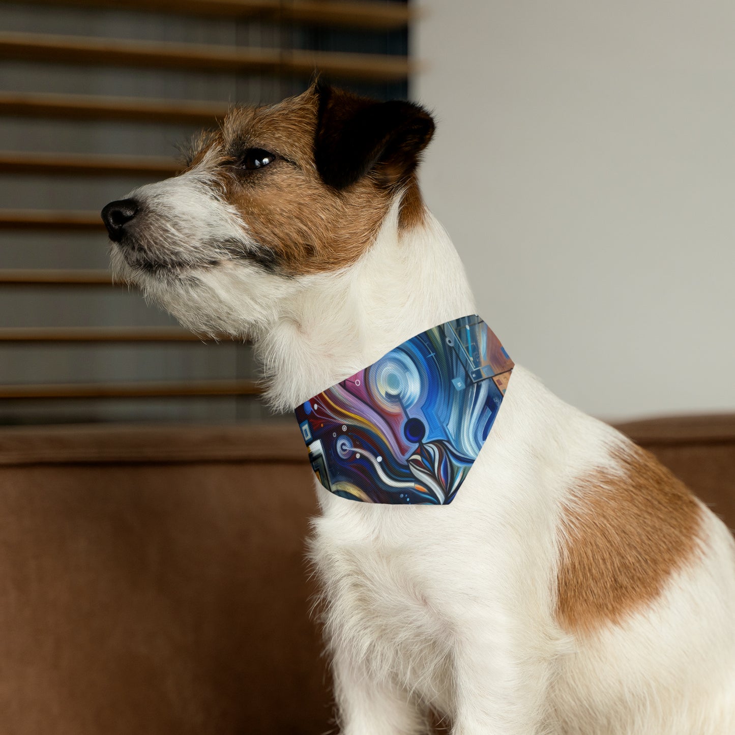 Digital Mindfulness Abstract Pet Bandana Collar