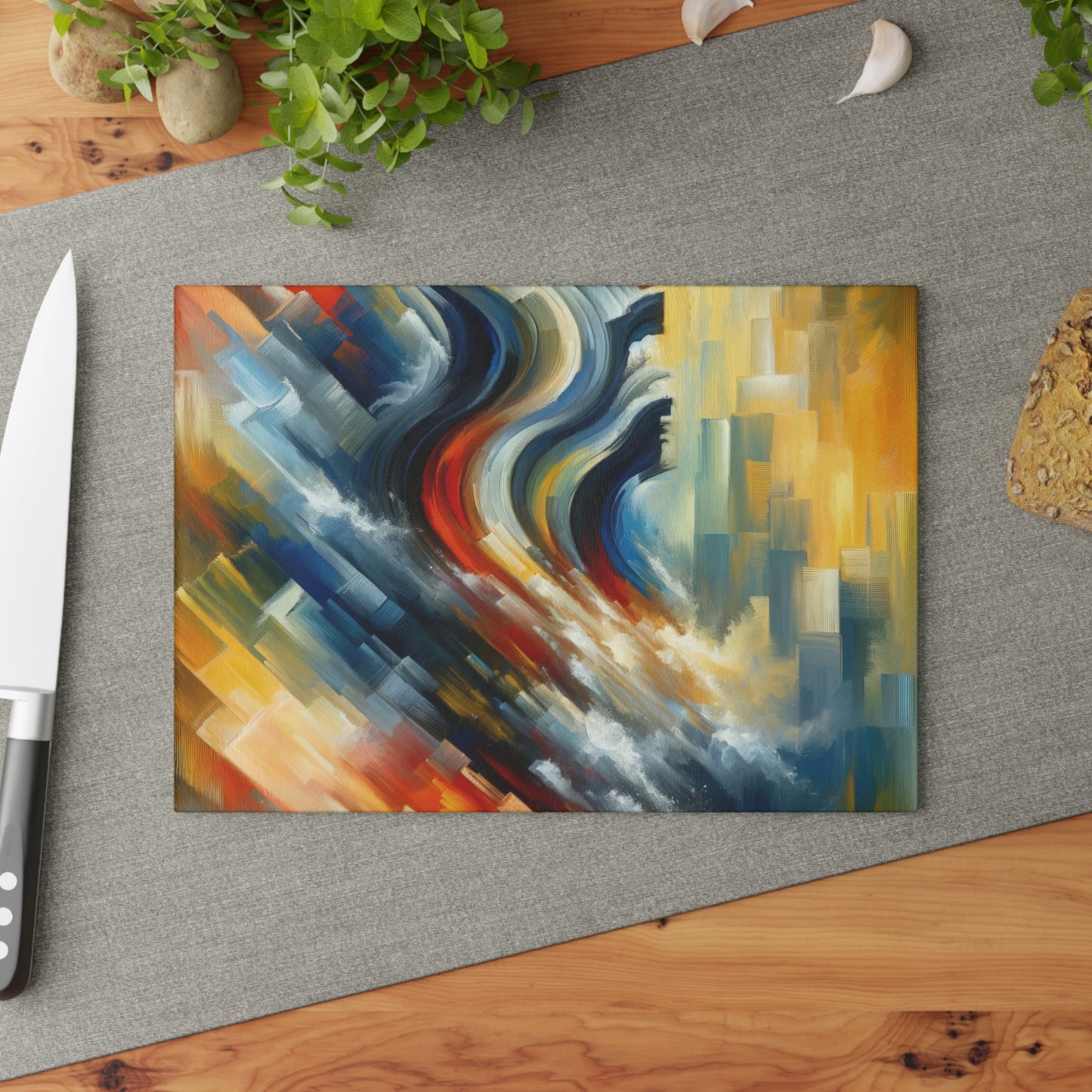 Persistence Force Abstract Glass Cutting Board
