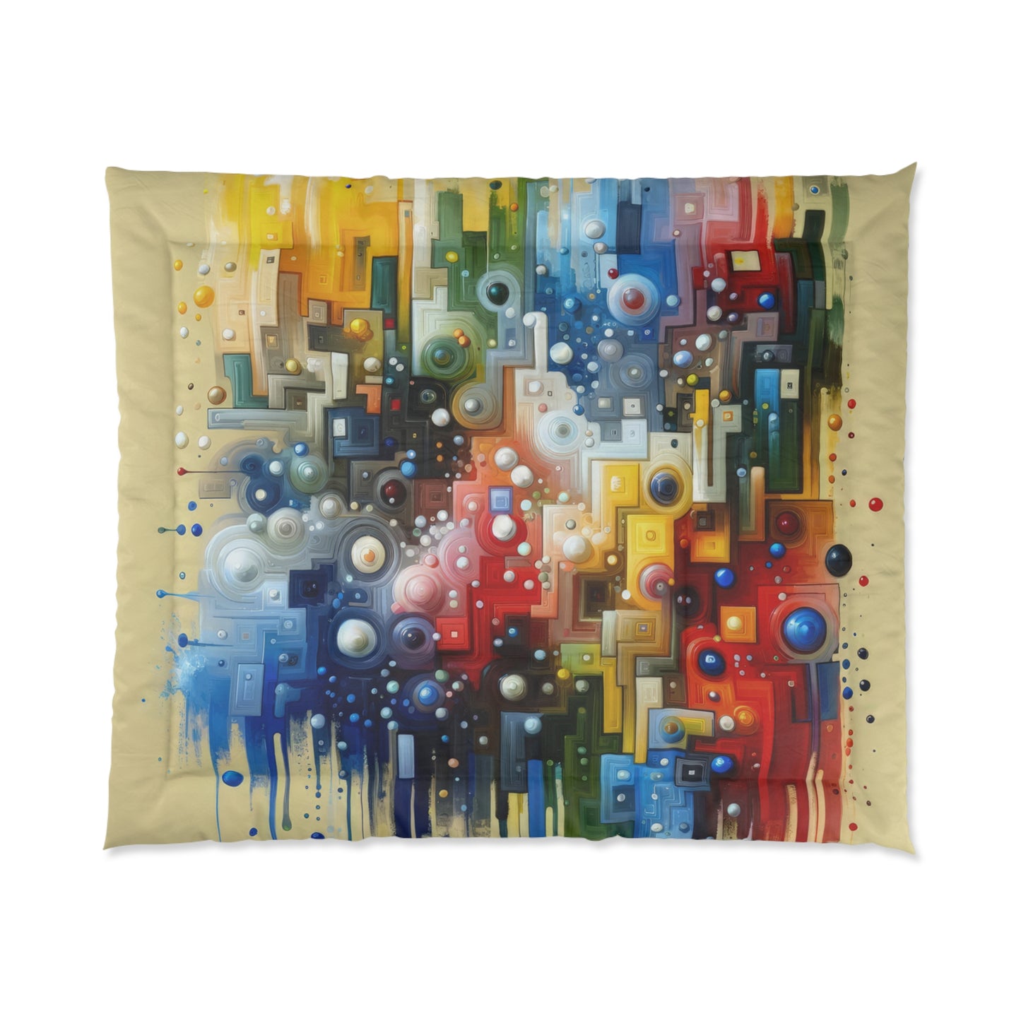 Connected Chromatic Tachism Comforter