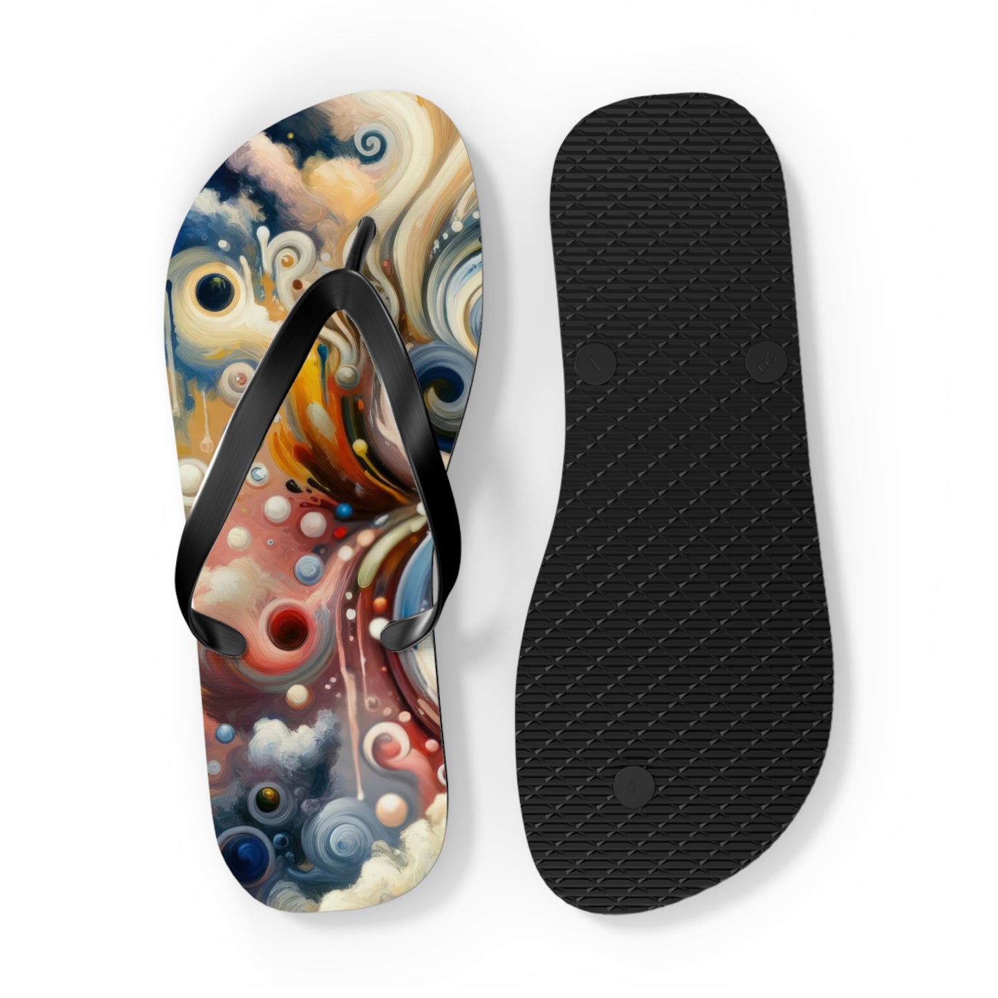 Paradoxical Embrace Tachism Flip Flops