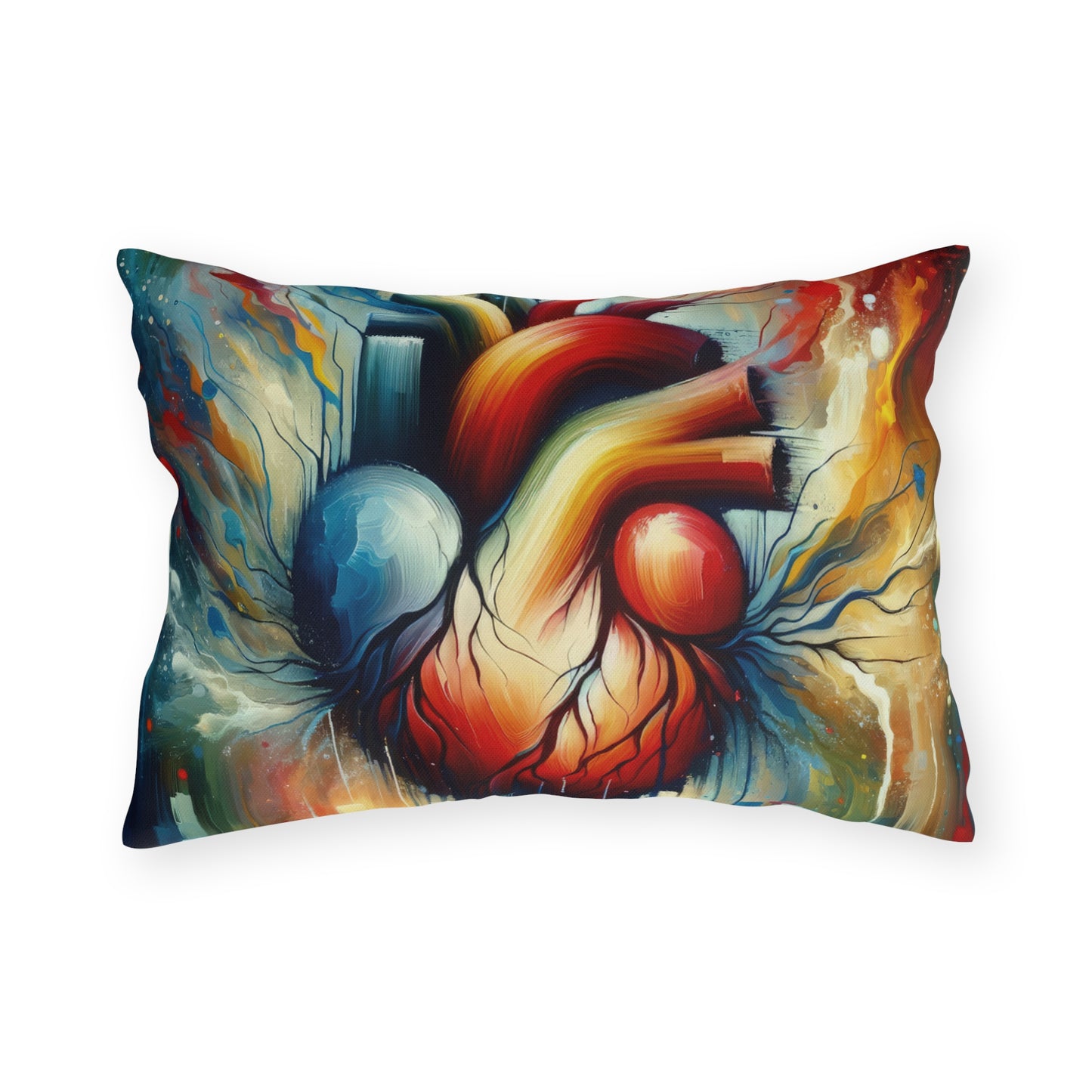 Humanity Heart Unveiled Outdoor Pillows