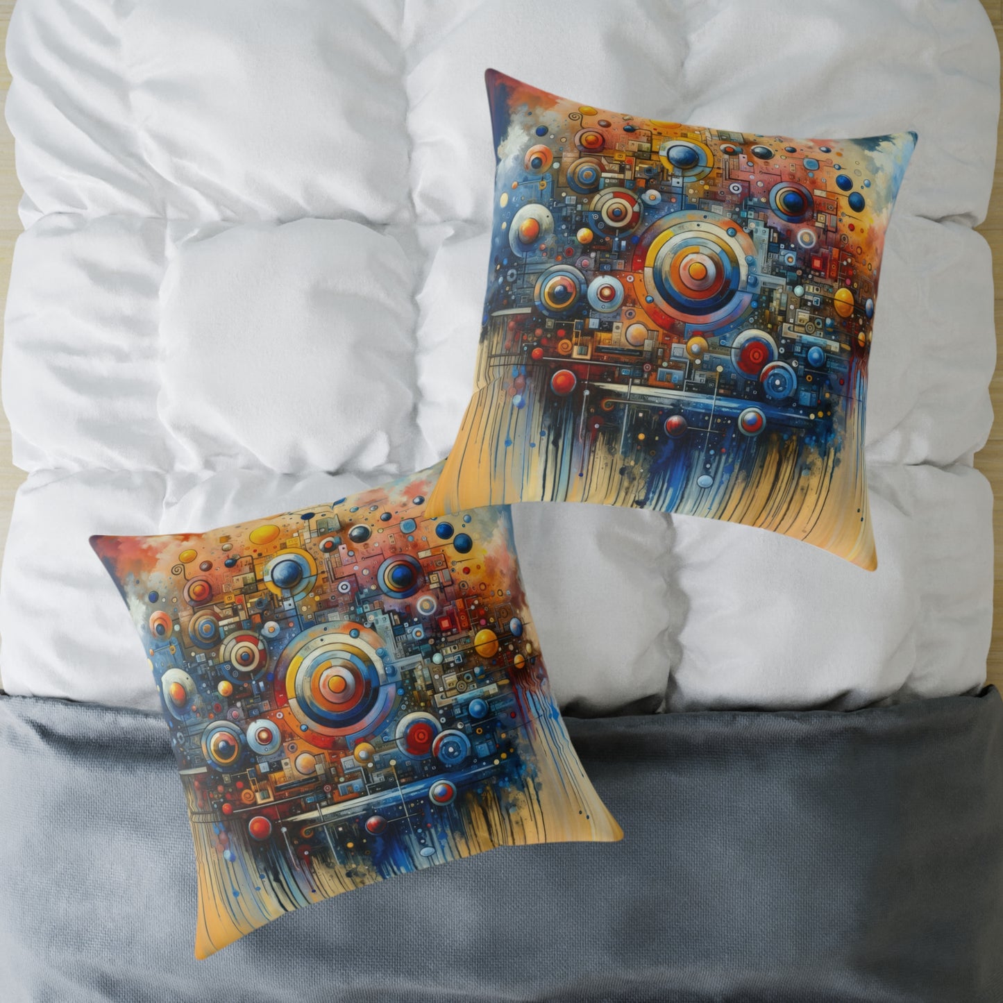 Connected Virtuality Canvas Spun Polyester Pillow