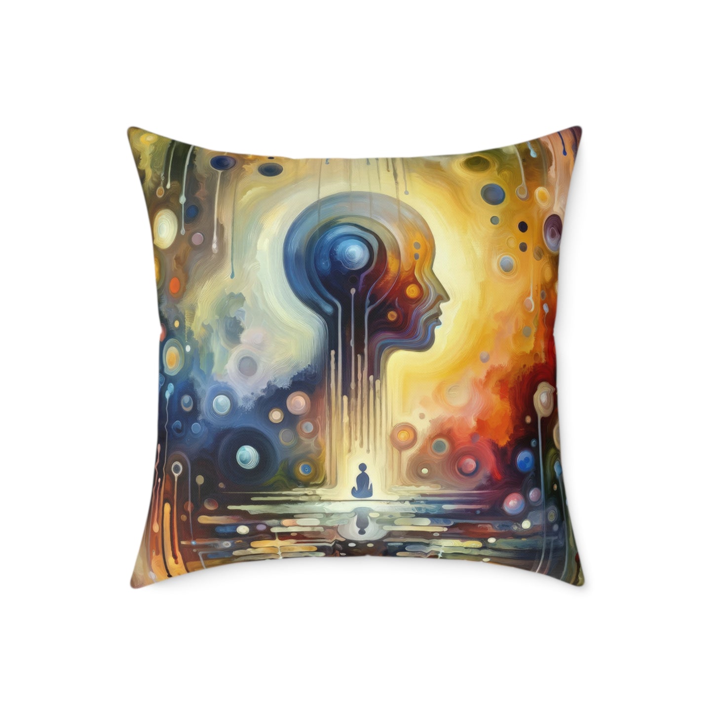 Reflective Oneness Healing Spun Polyester Pillow