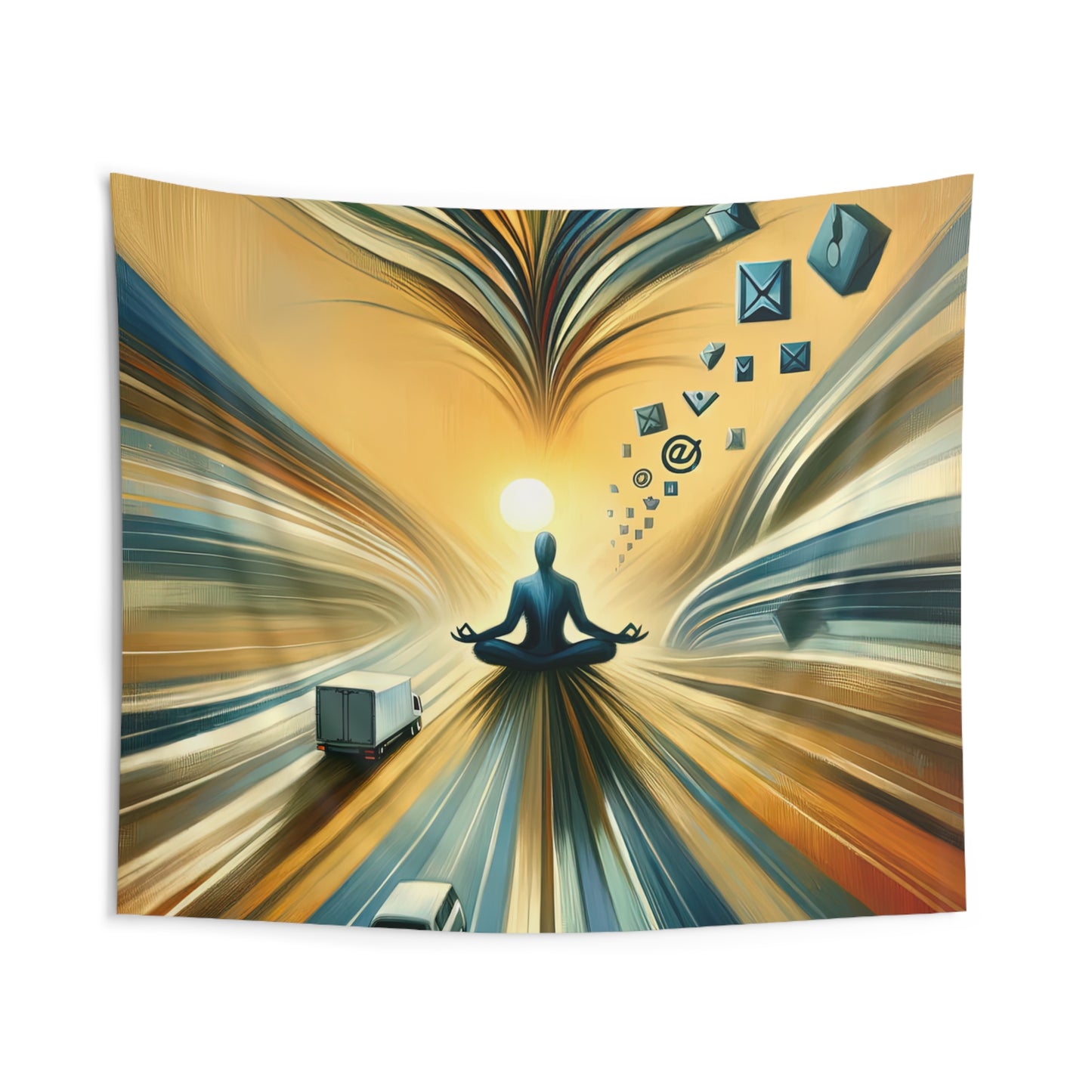 Meditative Commute Flow Indoor Wall Tapestries