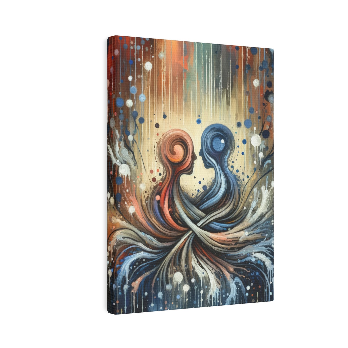 Empathic Connection Tachism Canvas Photo Tile
