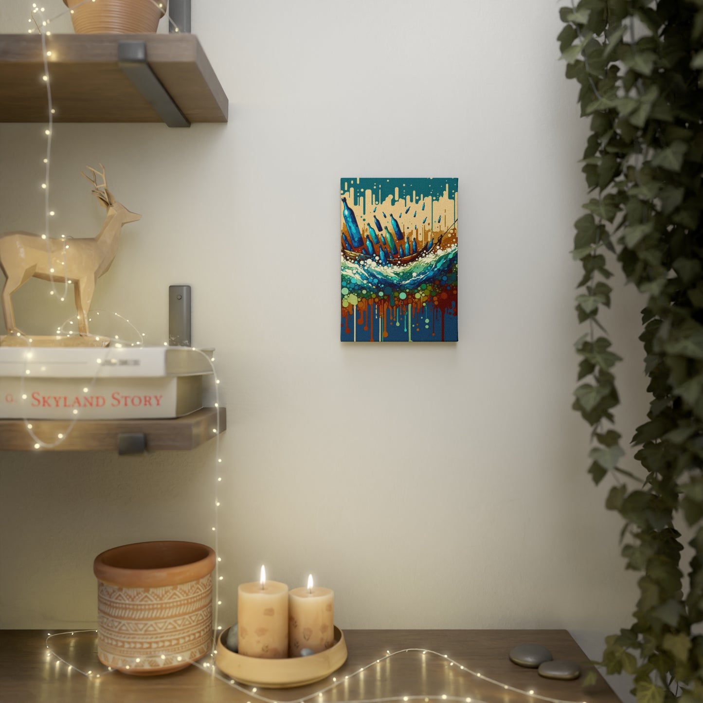 Oceanic Bottle Rescue Canvas Photo Tile