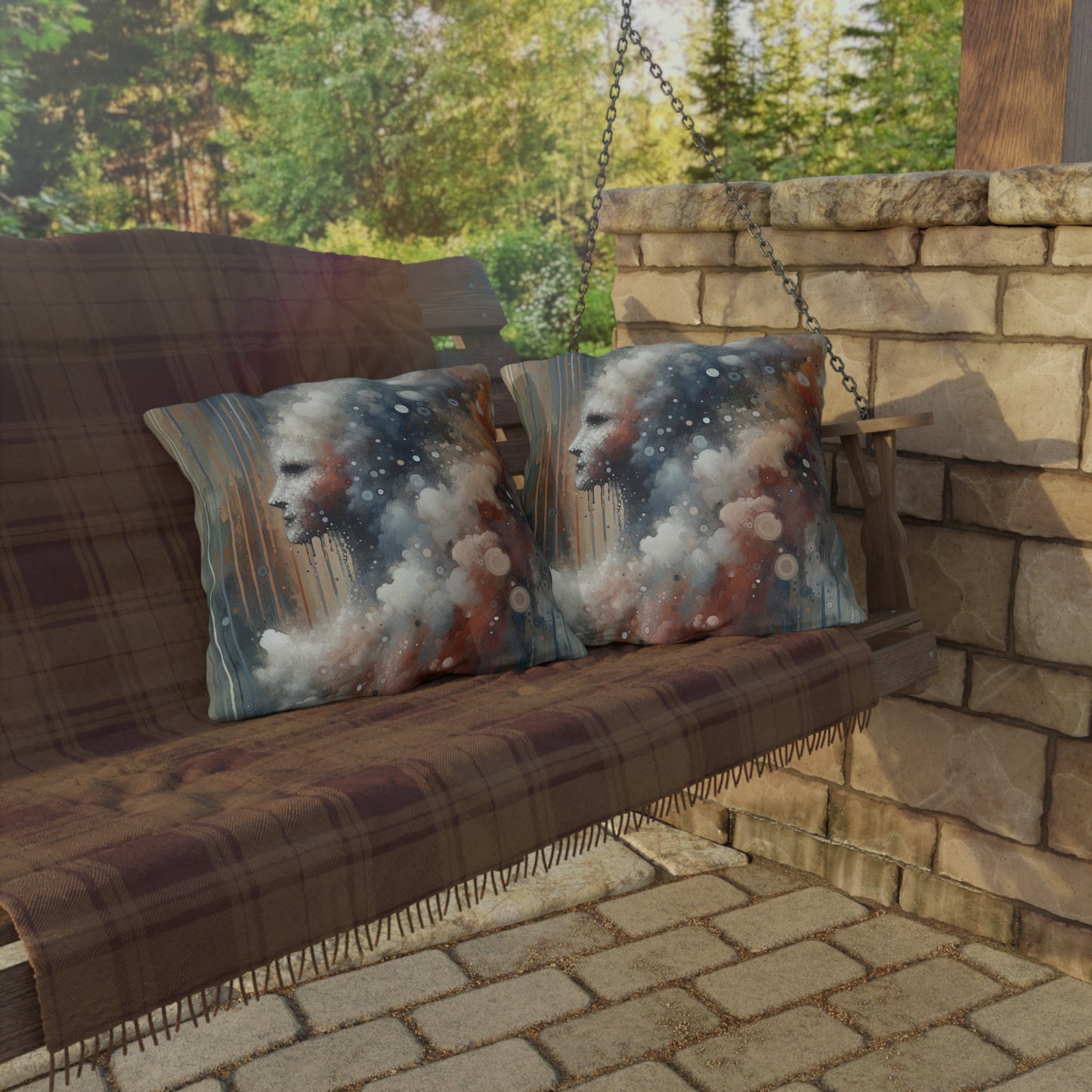 Ephemeral Hour Residue Outdoor Pillows
