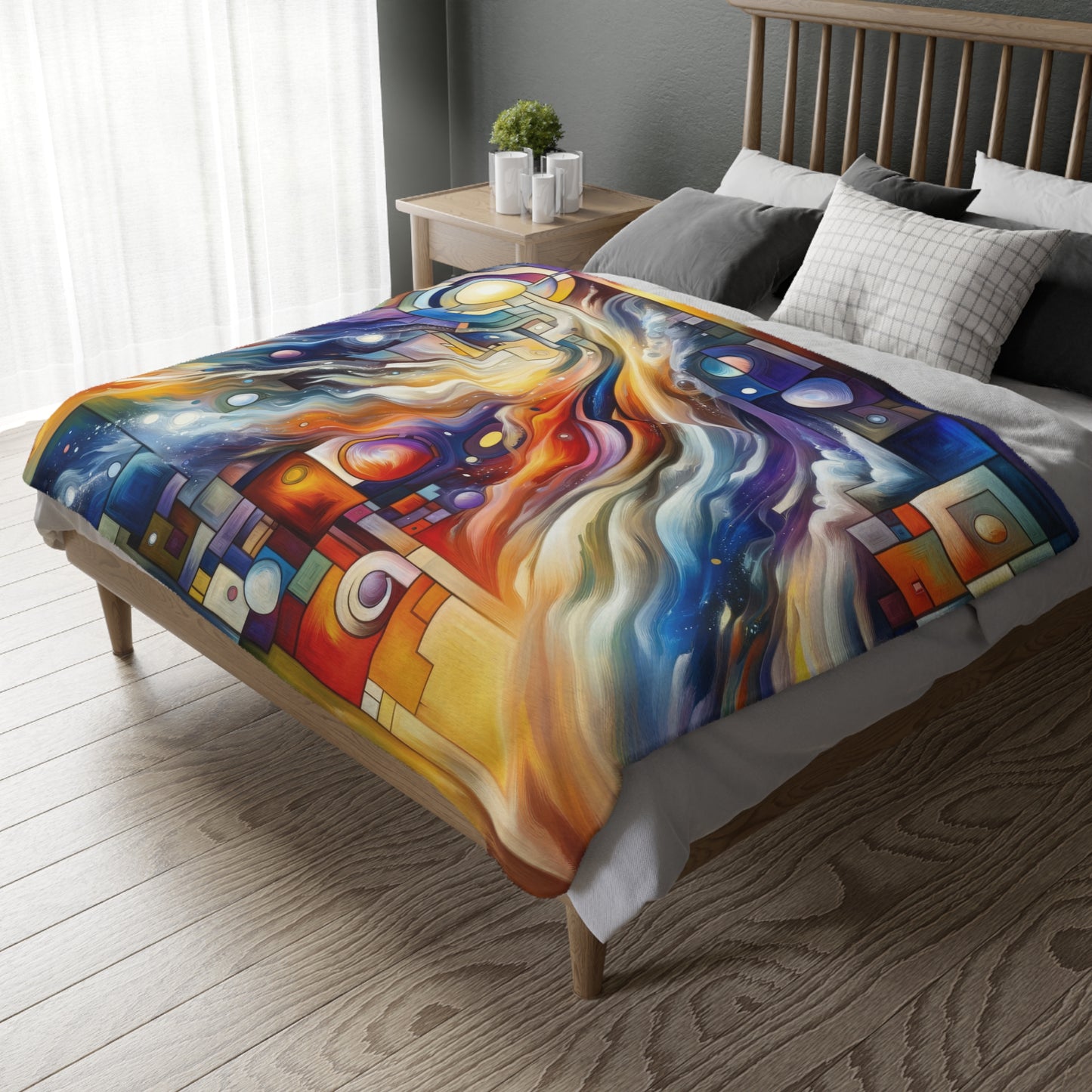 Cosmic Tachism Alchemy Velveteen Microfiber Blanket (Two-sided print)