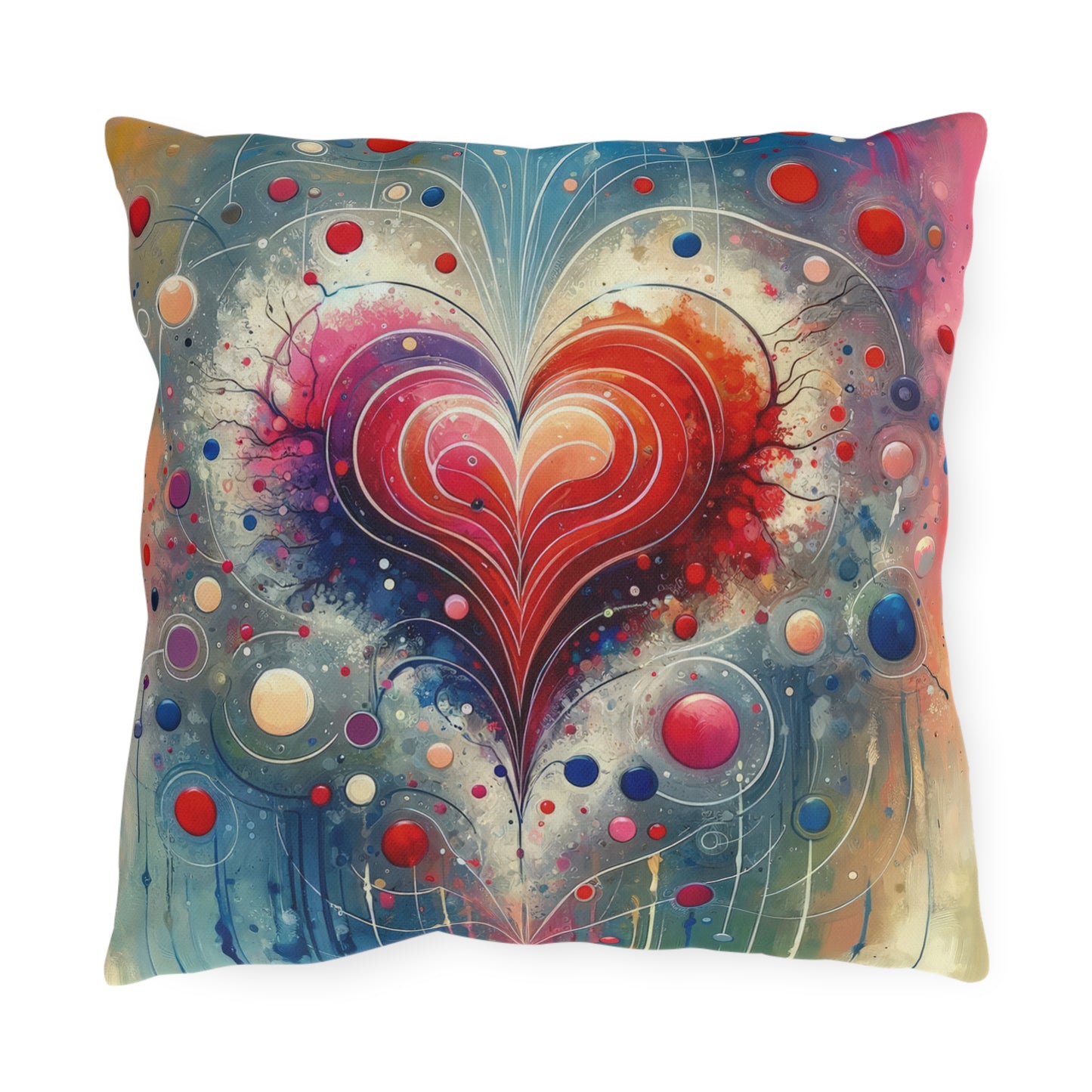 Emotional Physics Heart Outdoor Pillows