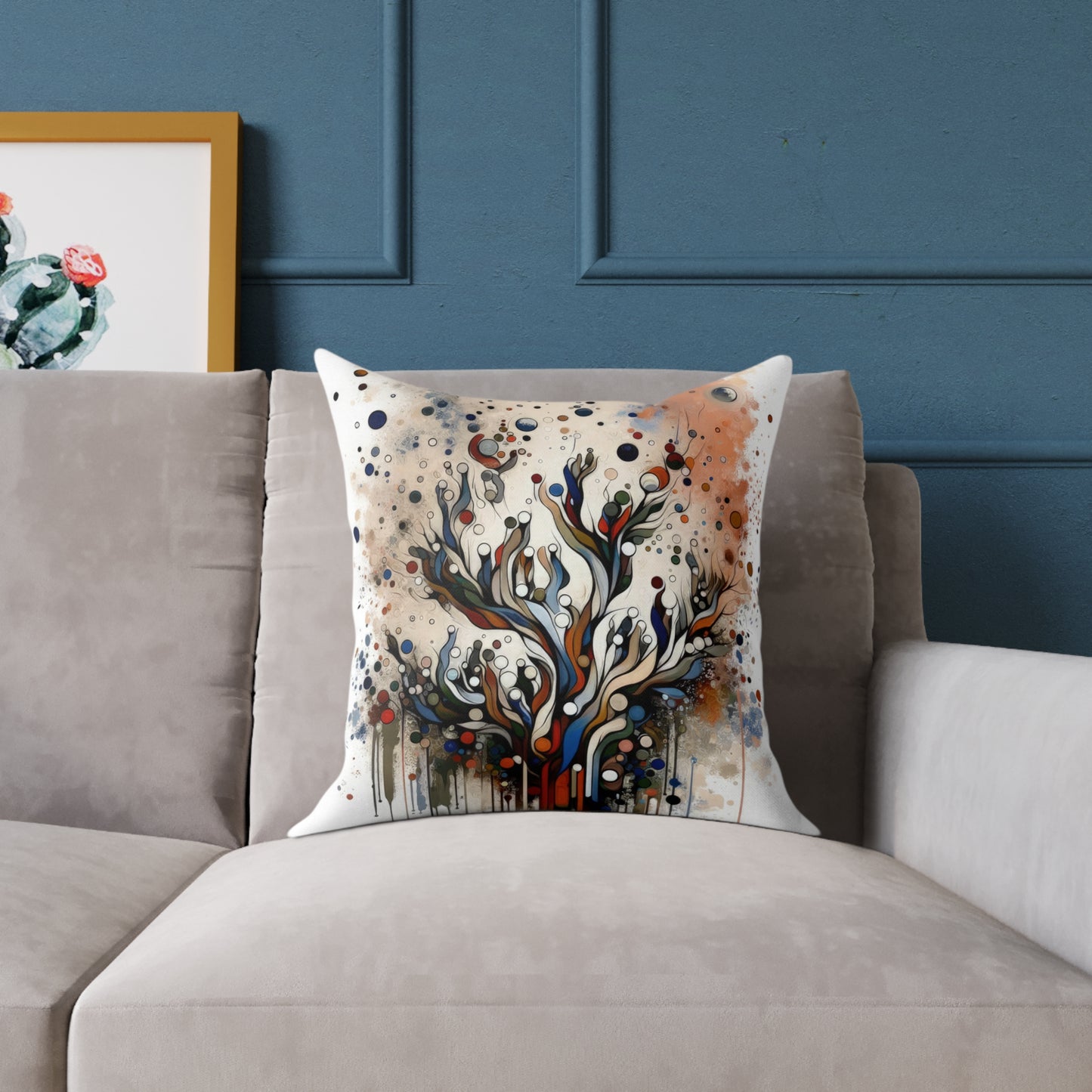 Intentional Unity Splashes Spun Polyester Pillow