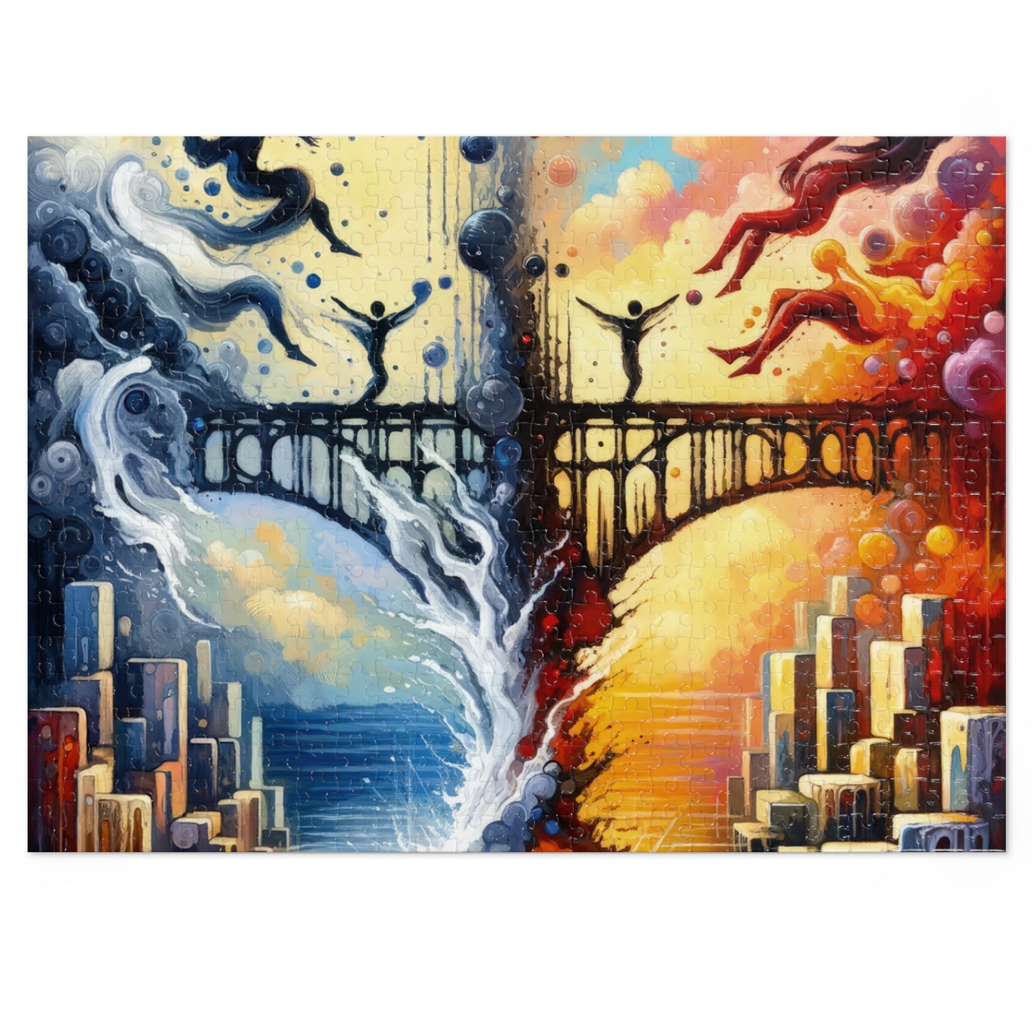 Faithful Diving Bridges Jigsaw Puzzle (30, 110, 252, 500,1000-Piece)