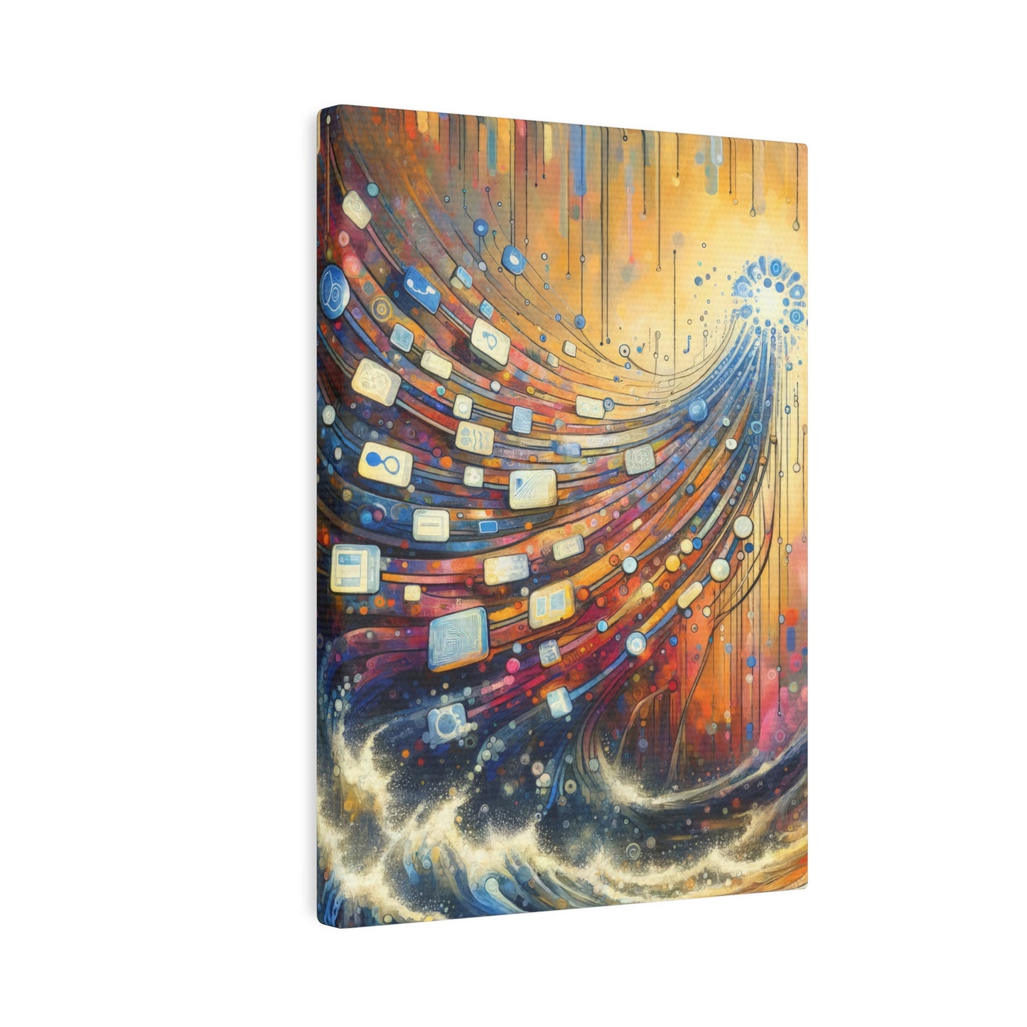 Digital Tapestry Weaving Canvas Photo Tile