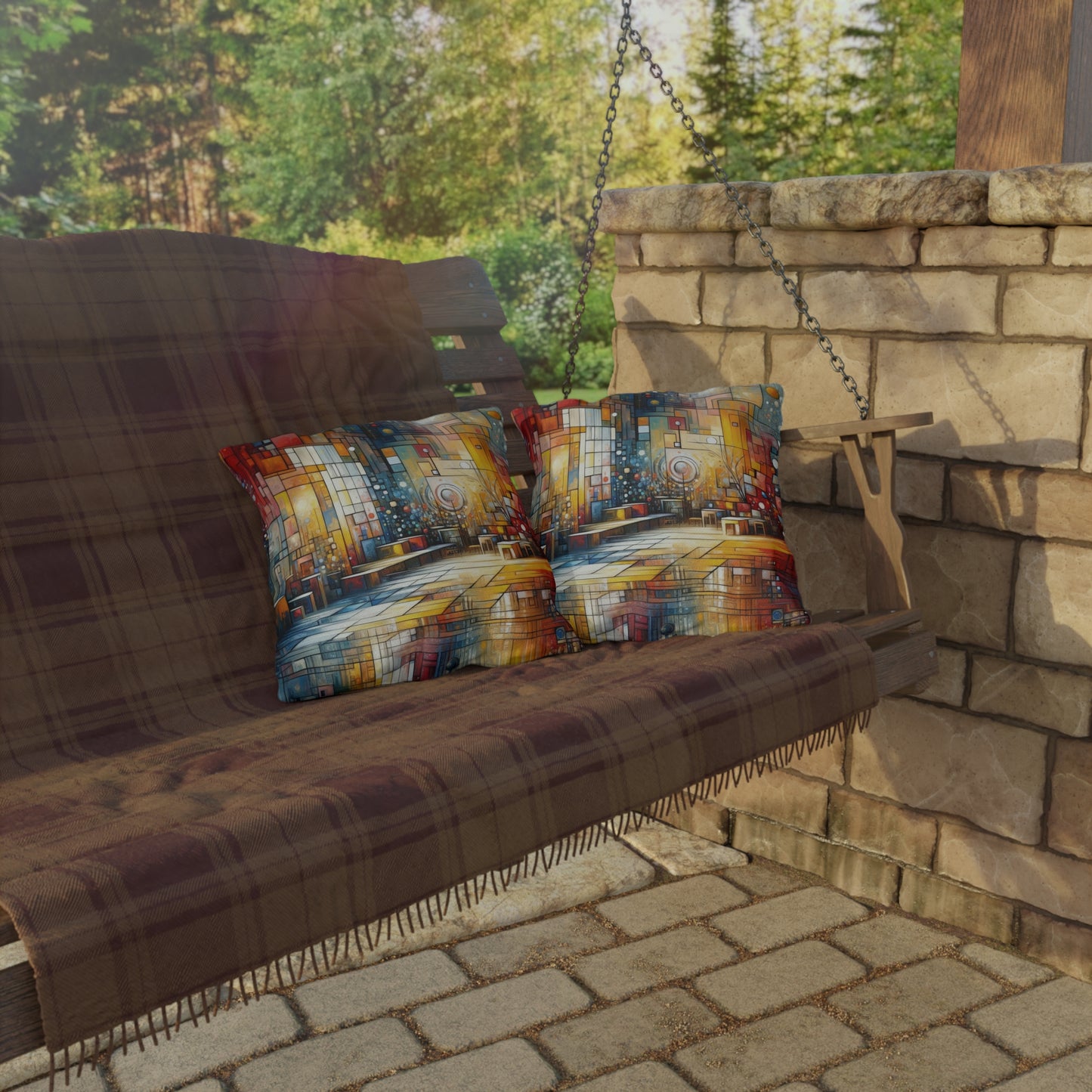 Reflective Habitation Art Outdoor Pillows