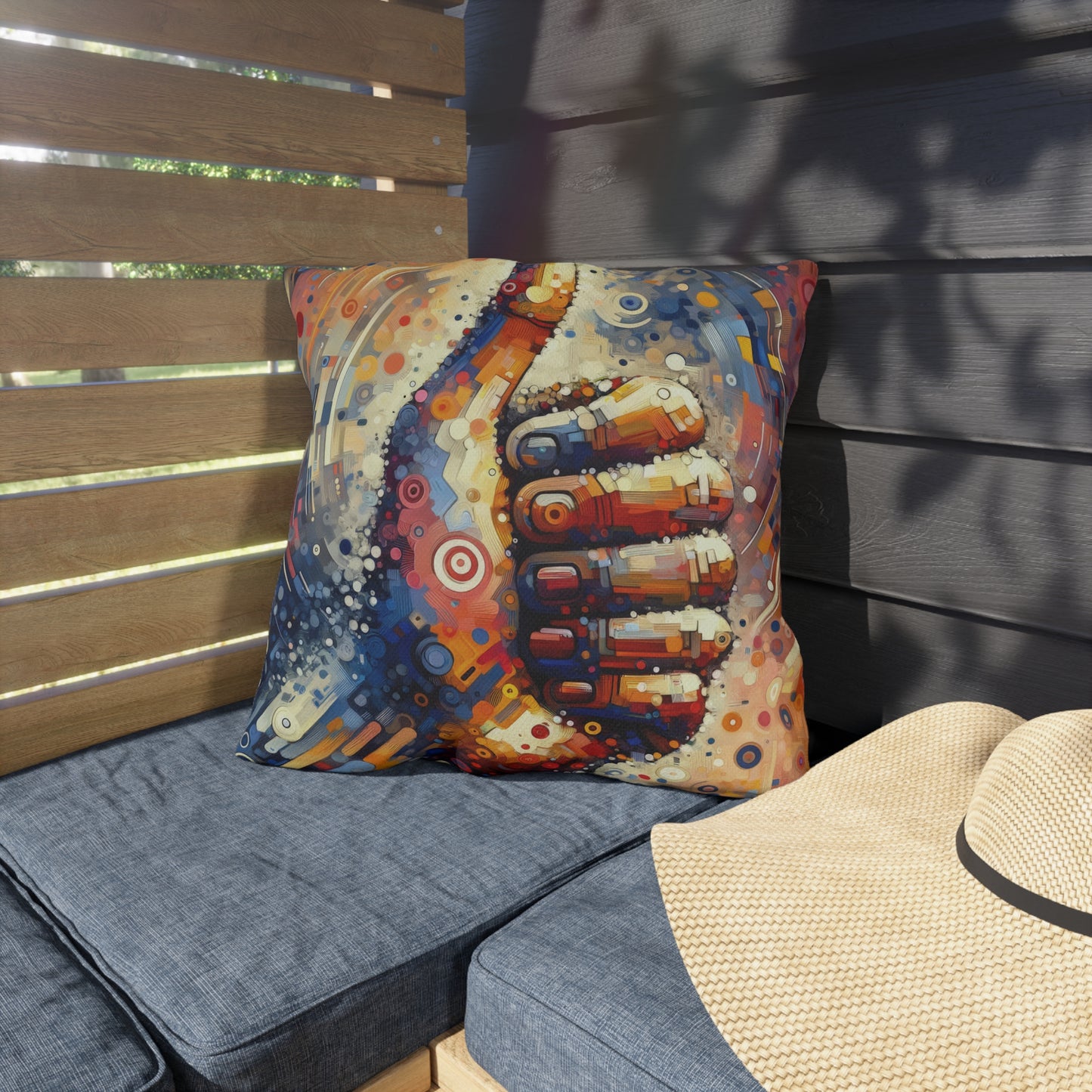 Digital Gratitude Nod Outdoor Pillows