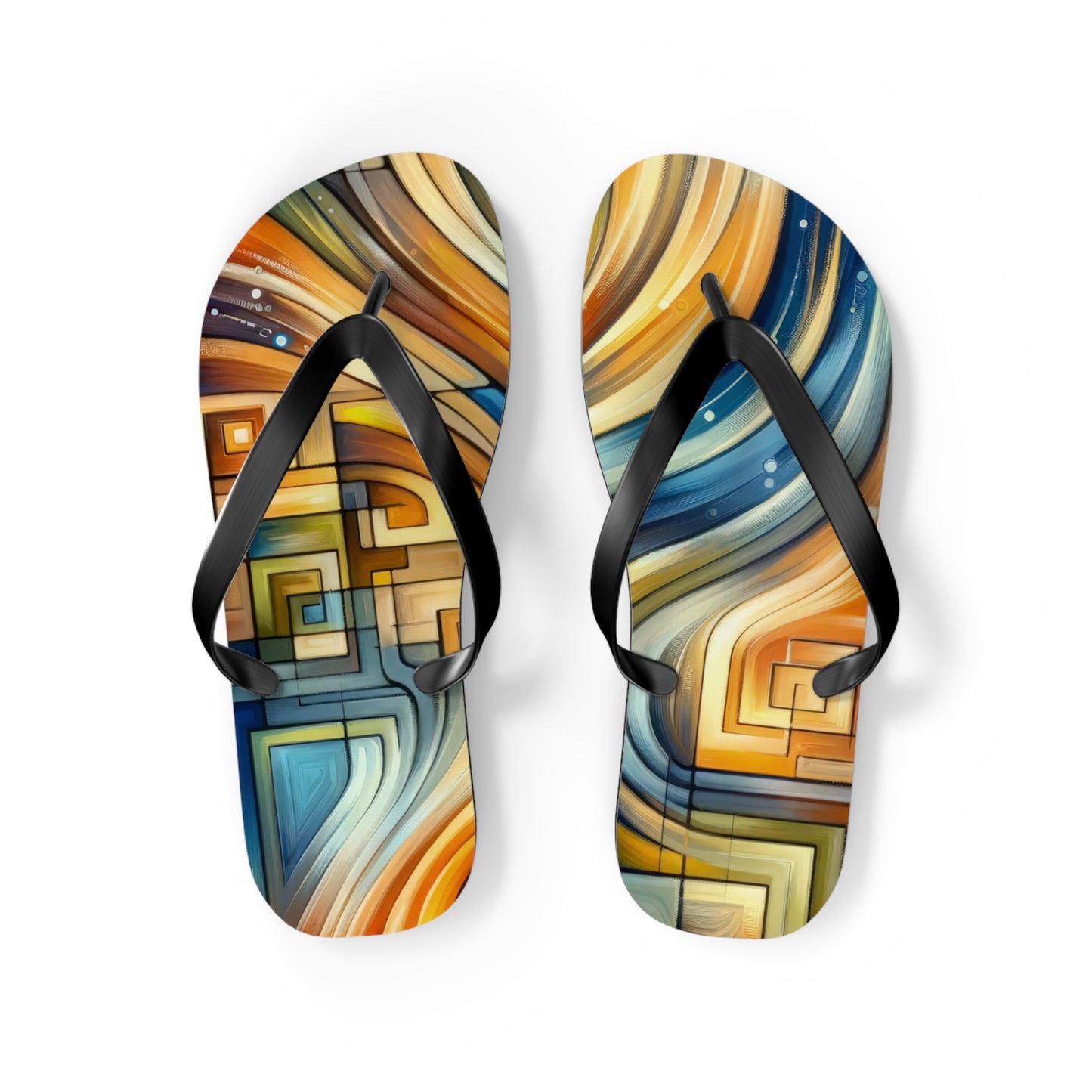 Spiritual Tachism Connection Flip Flops