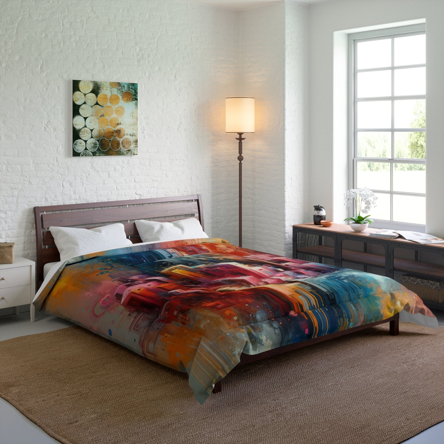 Digital Harmony Tachism Comforter