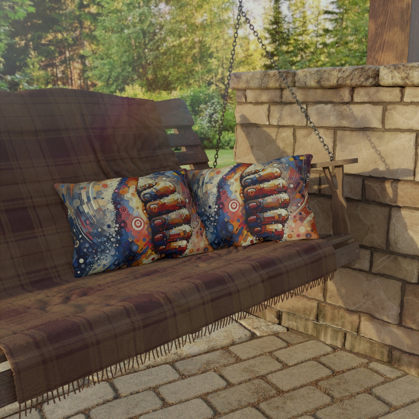 Digital Gratitude Nod Outdoor Pillows