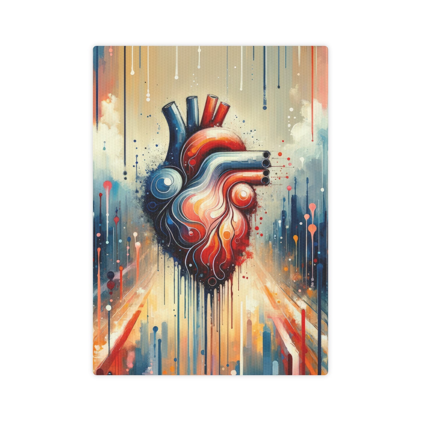 Rhythmic Heart Harmony Canvas Photo Tile