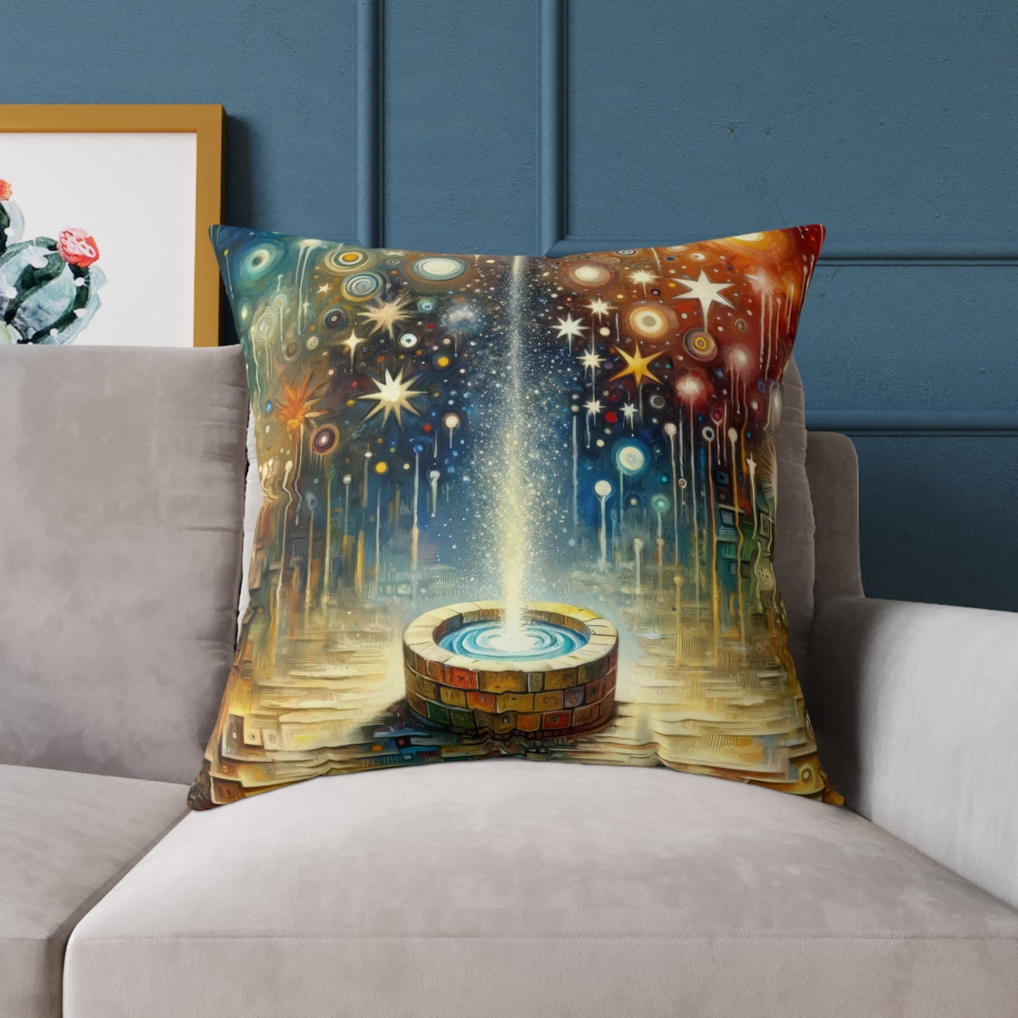 Inspiration Tachism Tribute Spun Polyester Pillow