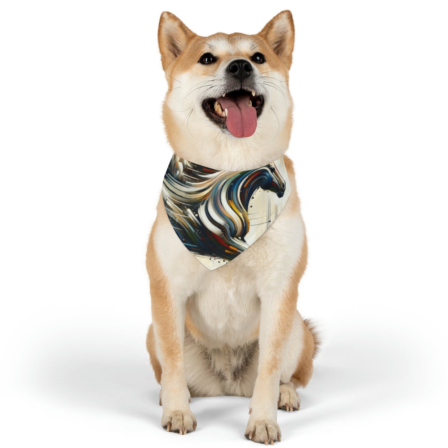 Hyperlinked Horsepower Gallop Pet Bandana Collar