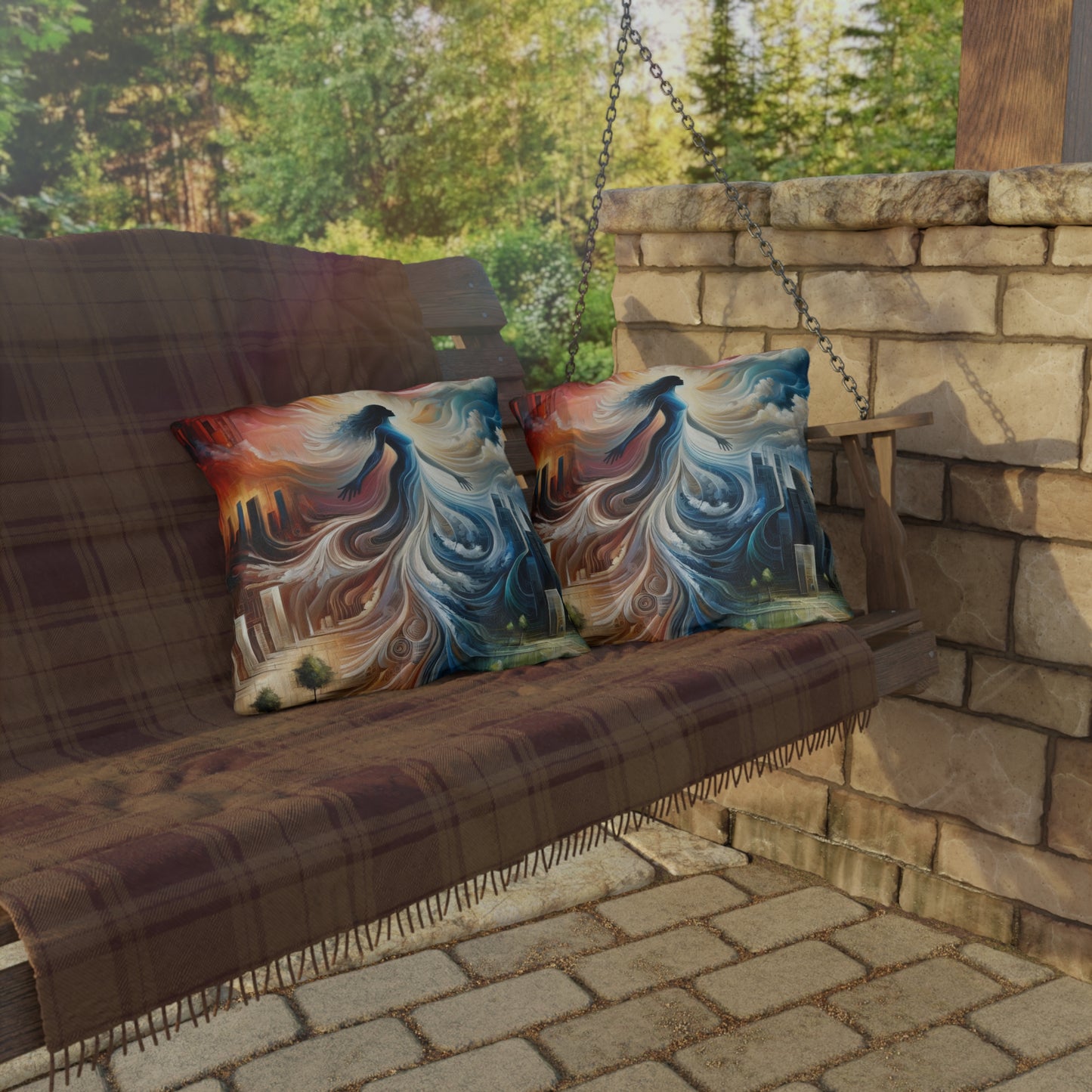 Transformative Tachism Emergence Outdoor Pillows