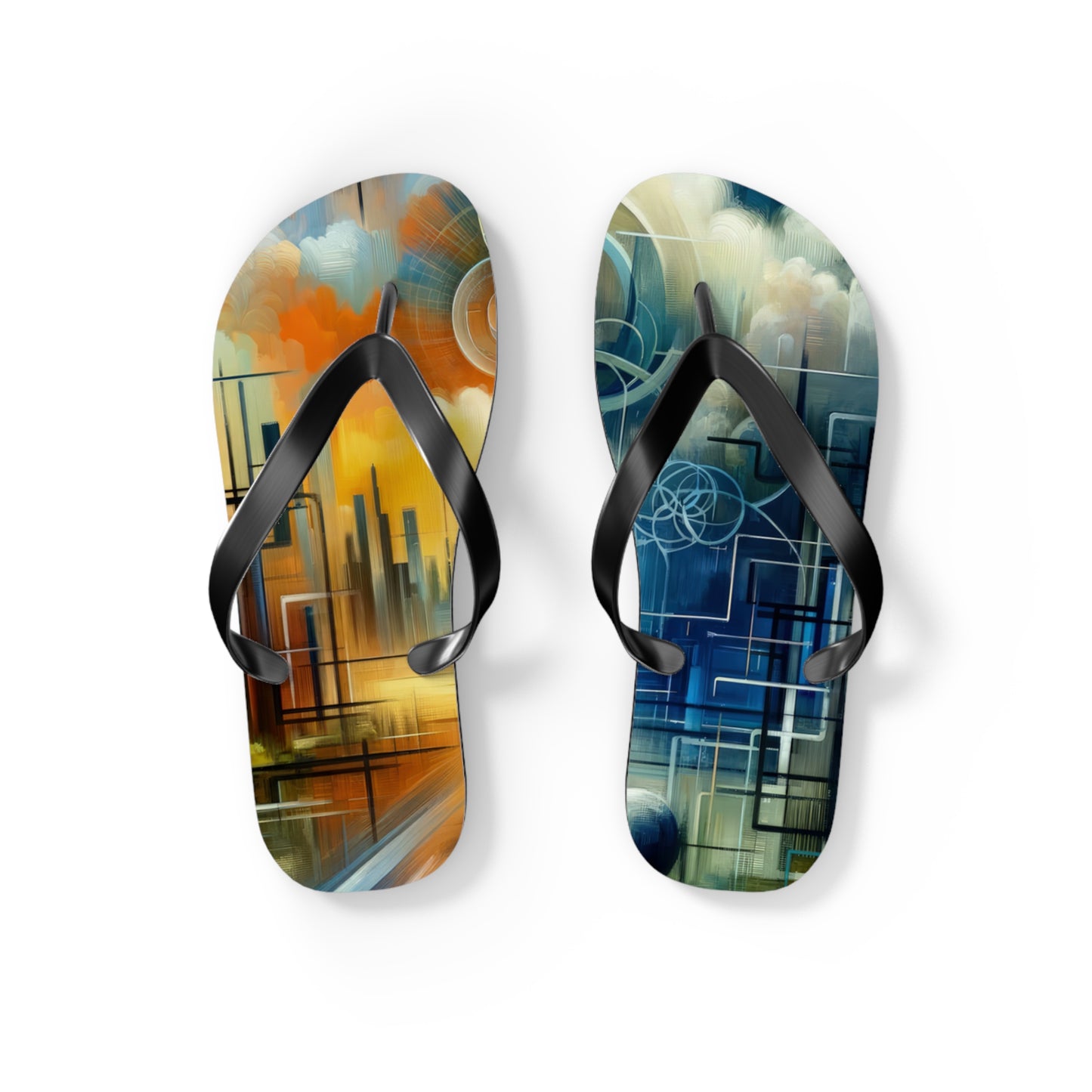 Digital Spiritual Journey Flip Flops