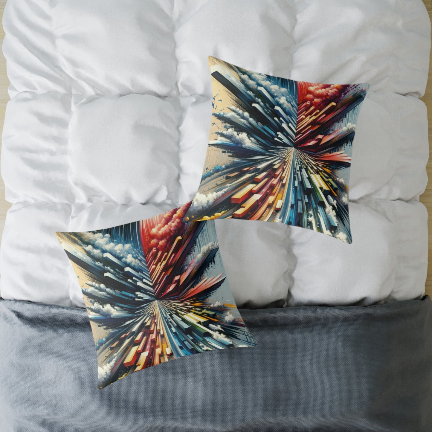 Rapid Perspective Shift Spun Polyester Pillow