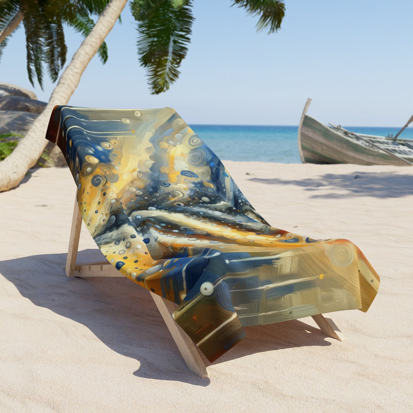 Ripple Effect Abstraction Beach Towel