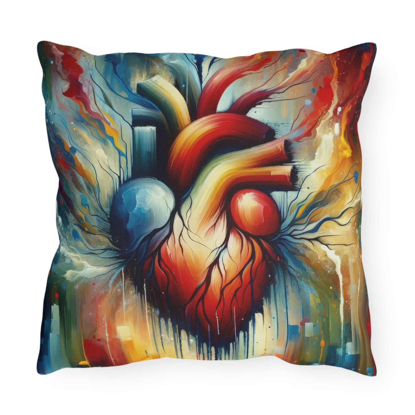 Humanity Heart Unveiled Outdoor Pillows