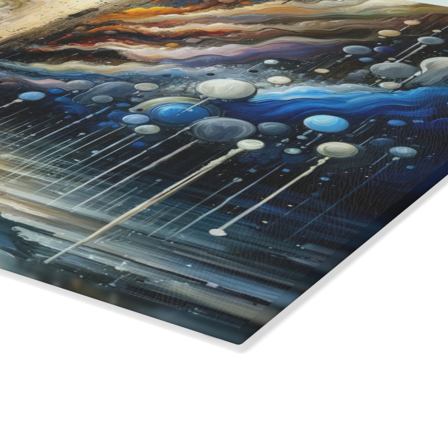 Linguistic Resonance Cascade Glass Cutting Board
