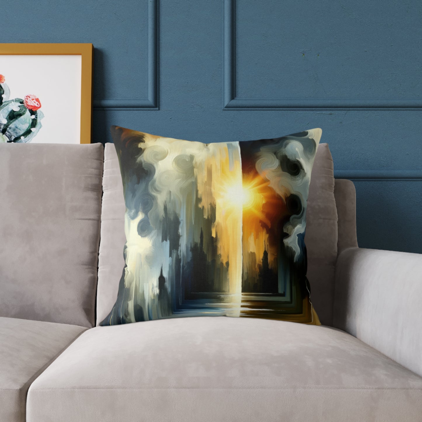 Dawn Dispels Darkness Spun Polyester Pillow