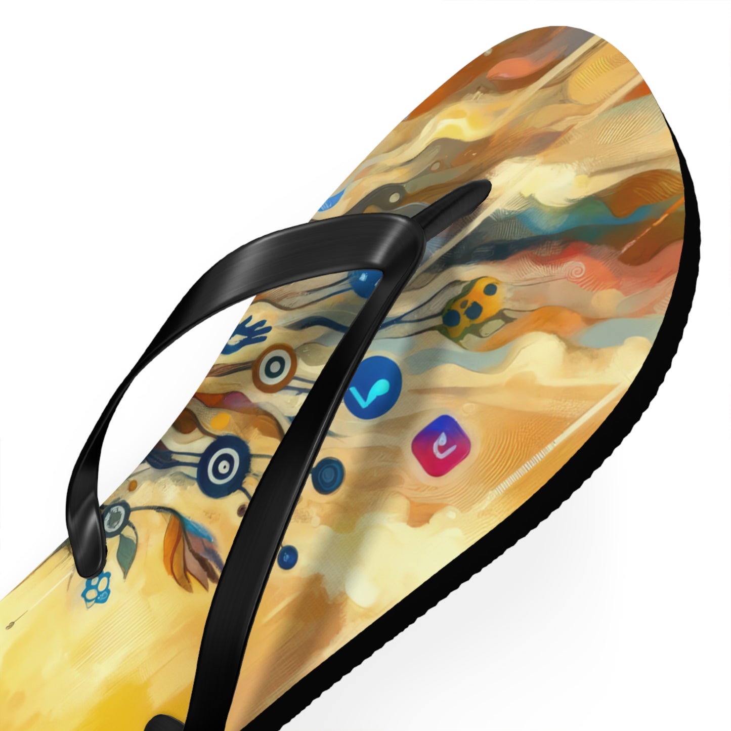 Reflective Digital Meditation Flip Flops