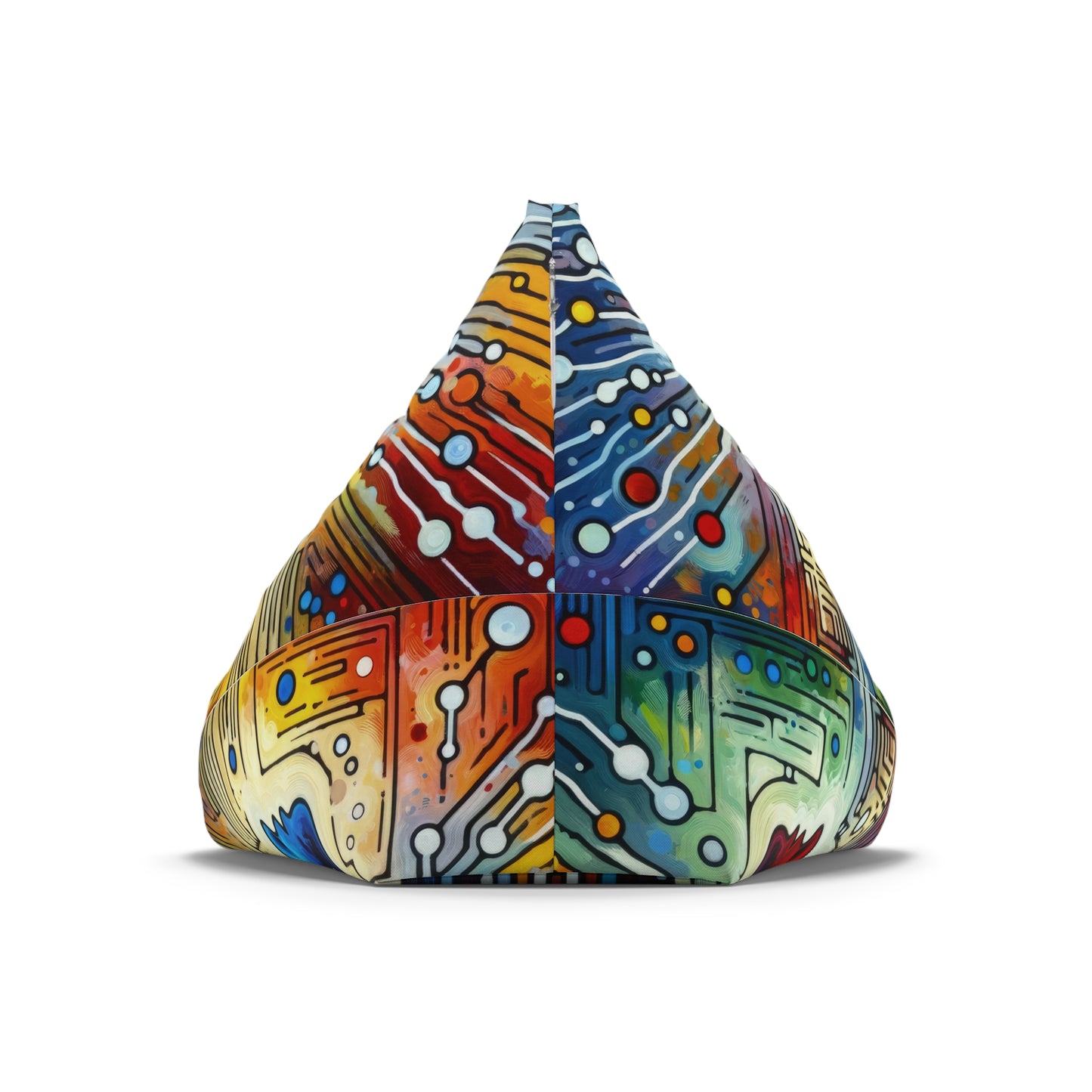 Empathetic Connection Abstract Bean Bag Chair Cover