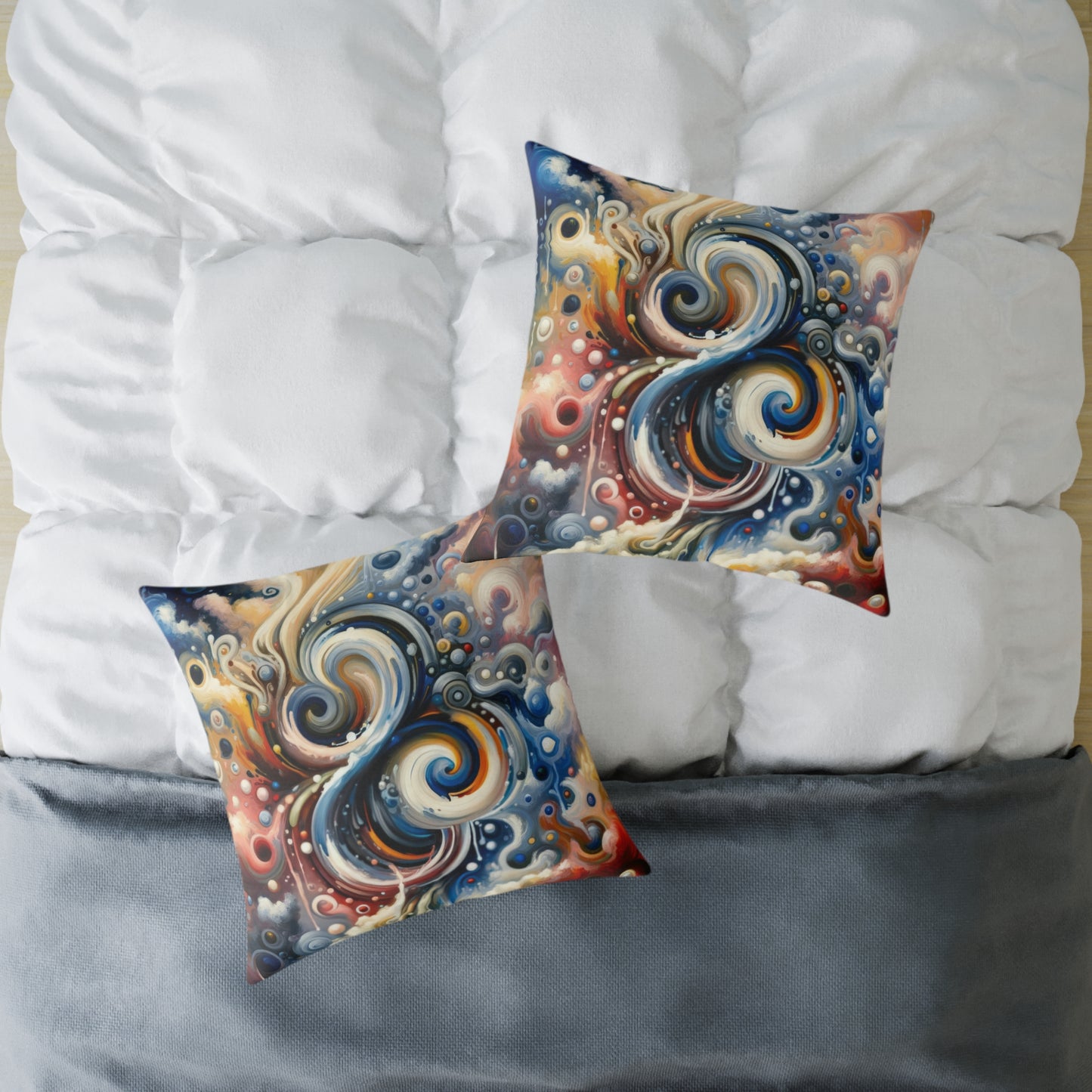 Paradoxical Embrace Tachism Spun Polyester Pillow