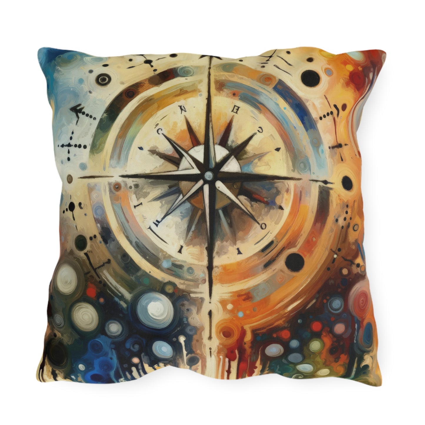 Guidance Abstract Compass Outdoor Pillows