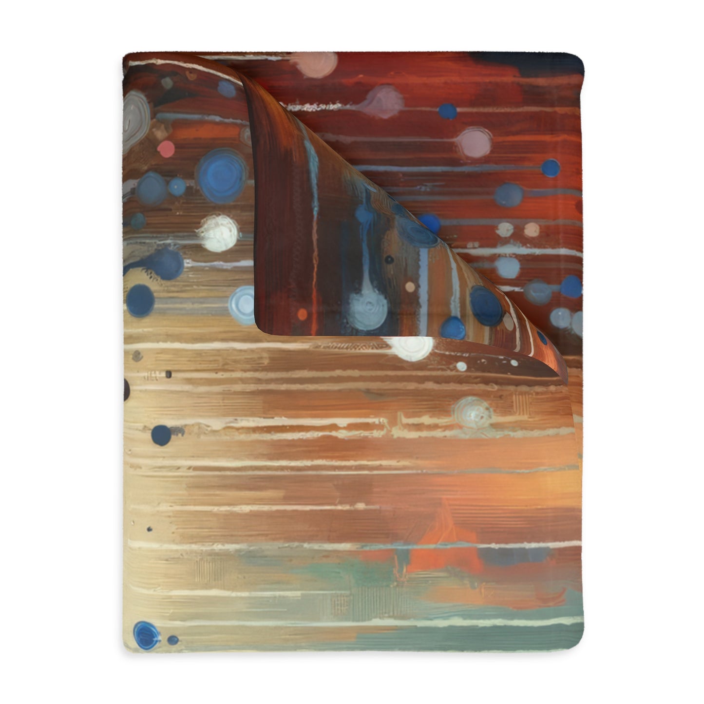 Empathic Connection Tachism Velveteen Microfiber Blanket (Two-sided print)