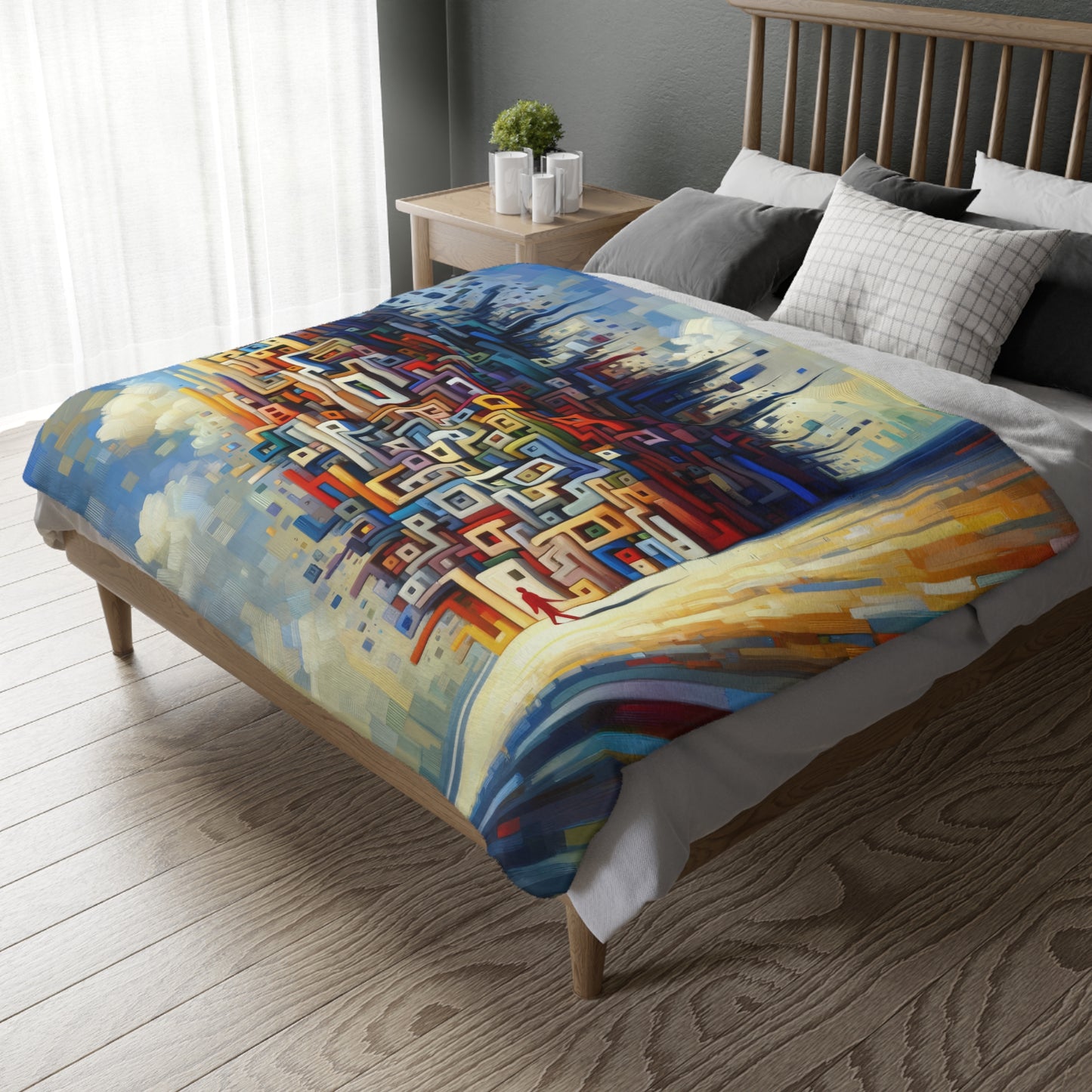 Architectural Endeavor Tapestry Velveteen Microfiber Blanket (Two-sided print)