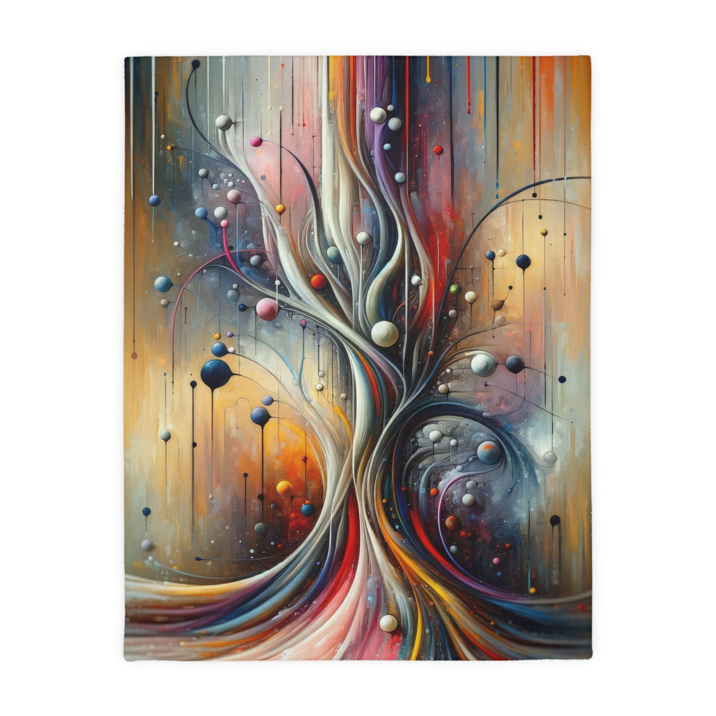 Invisible Threads Influence Velveteen Microfiber Blanket (Two-sided print)