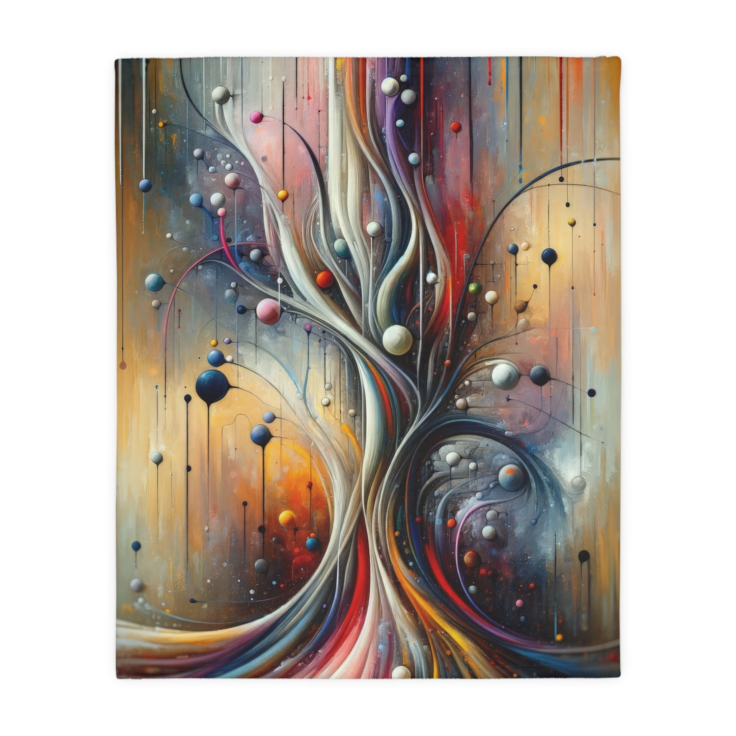 Invisible Threads Influence Velveteen Microfiber Blanket (Two-sided print)