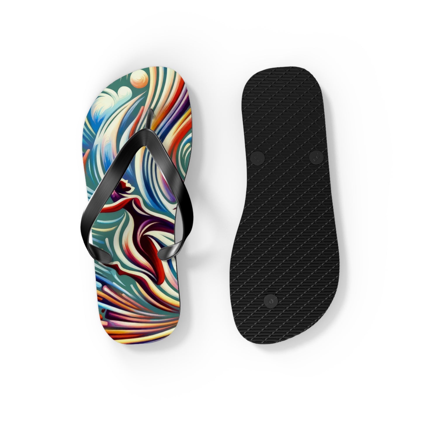 Choreographic Mindful Tachism Flip Flops