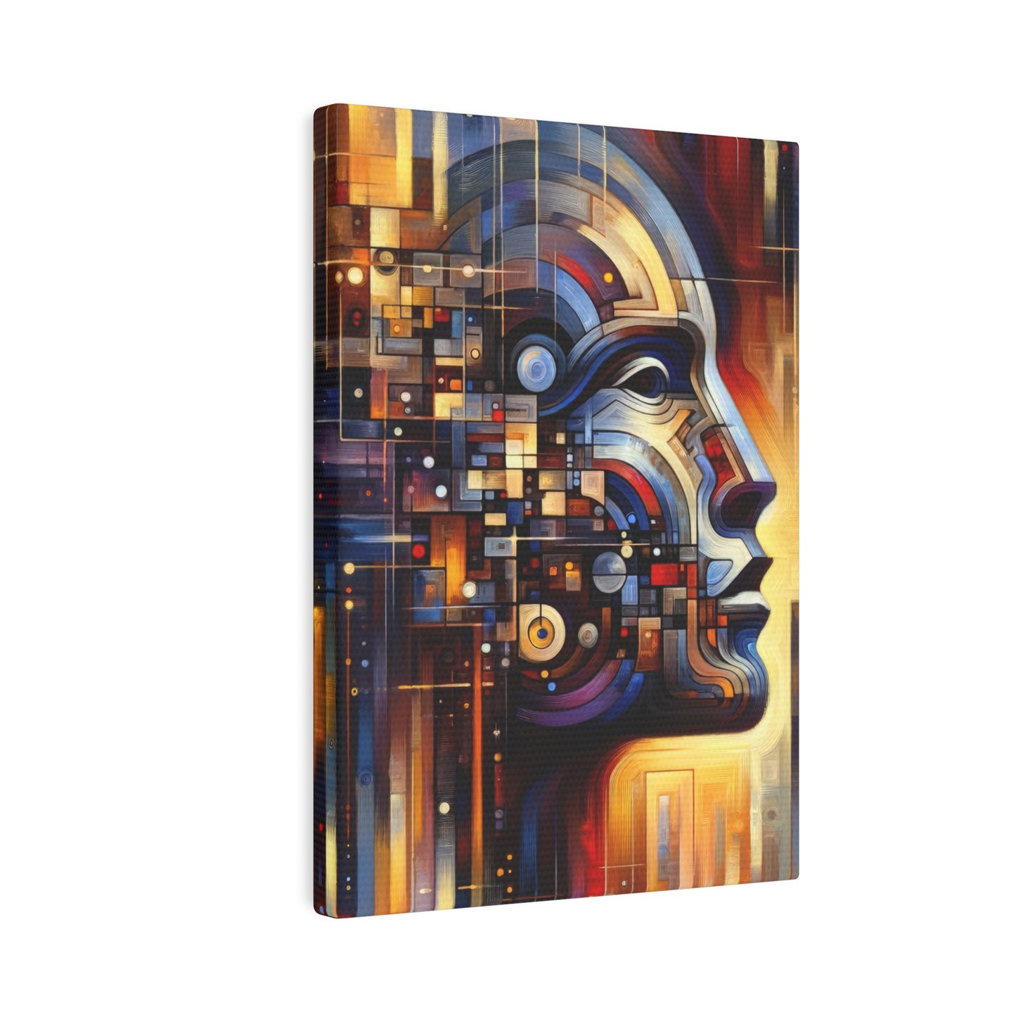 Reflective Tachism Shield Canvas Photo Tile